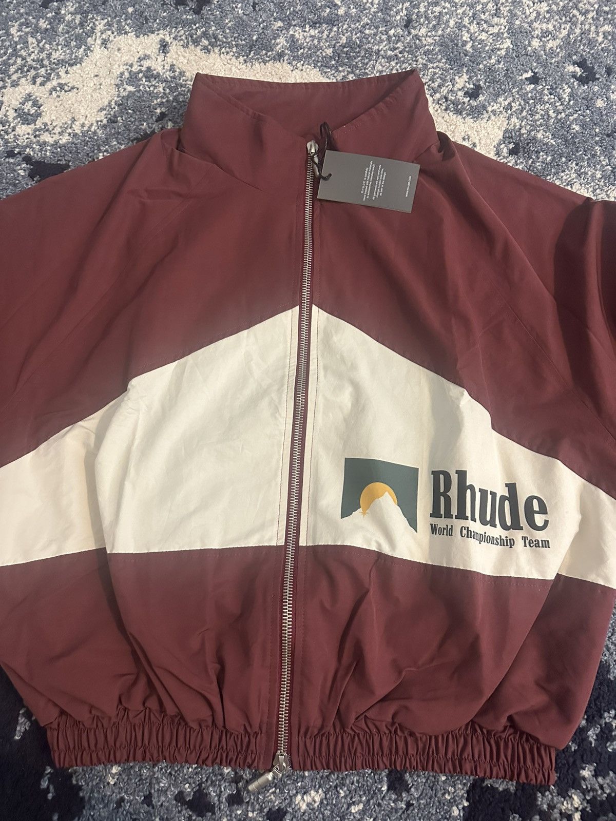 Rhude Rhude World Champions "Maroon / White" bomber jacket Size US M / EU 48-50 / 2 - 7 Thumbnail
