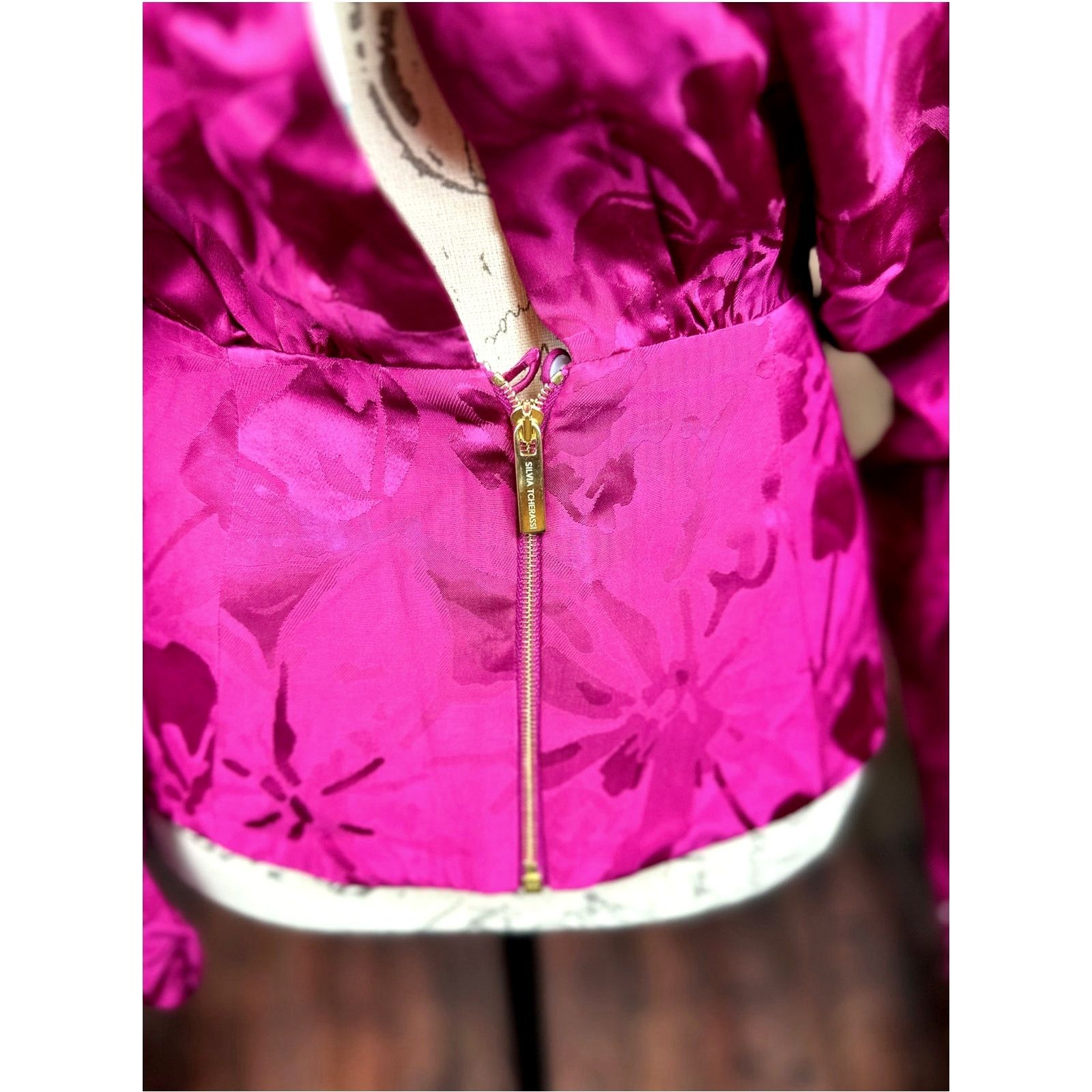 Other Silvia Tcherassi Sirmione Blouse Mulberry Floral XS Size XS / US 0-2 / IT 36-38 - 16 Thumbnail