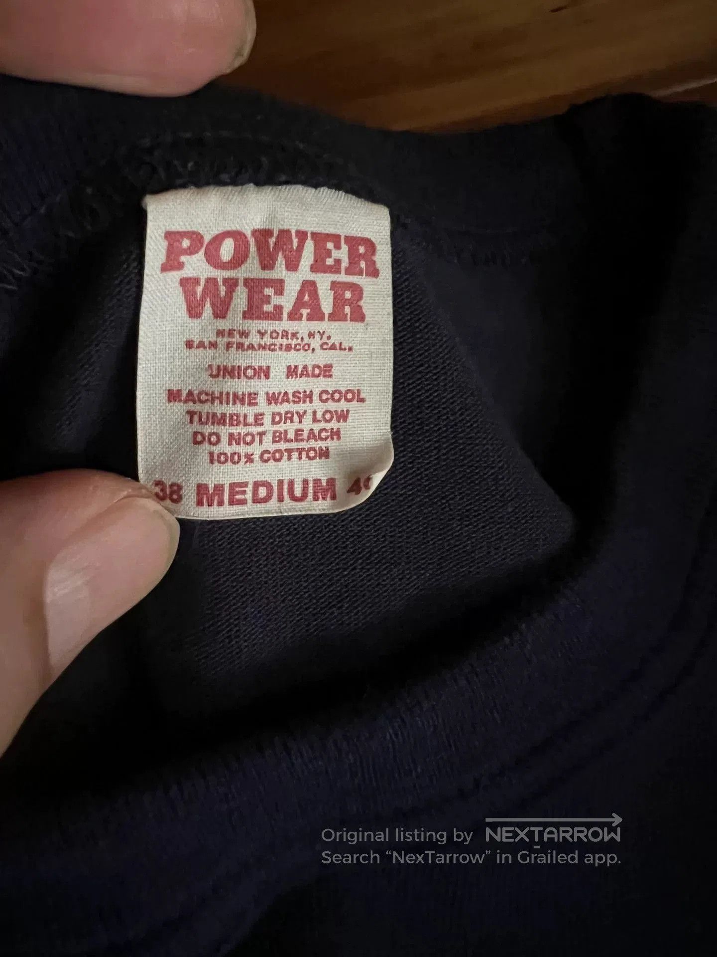 Porter Classic Blue Dyed Striped Sweatshirt with Pocket. Size US L / EU 52-54 / 3 - 8 Thumbnail