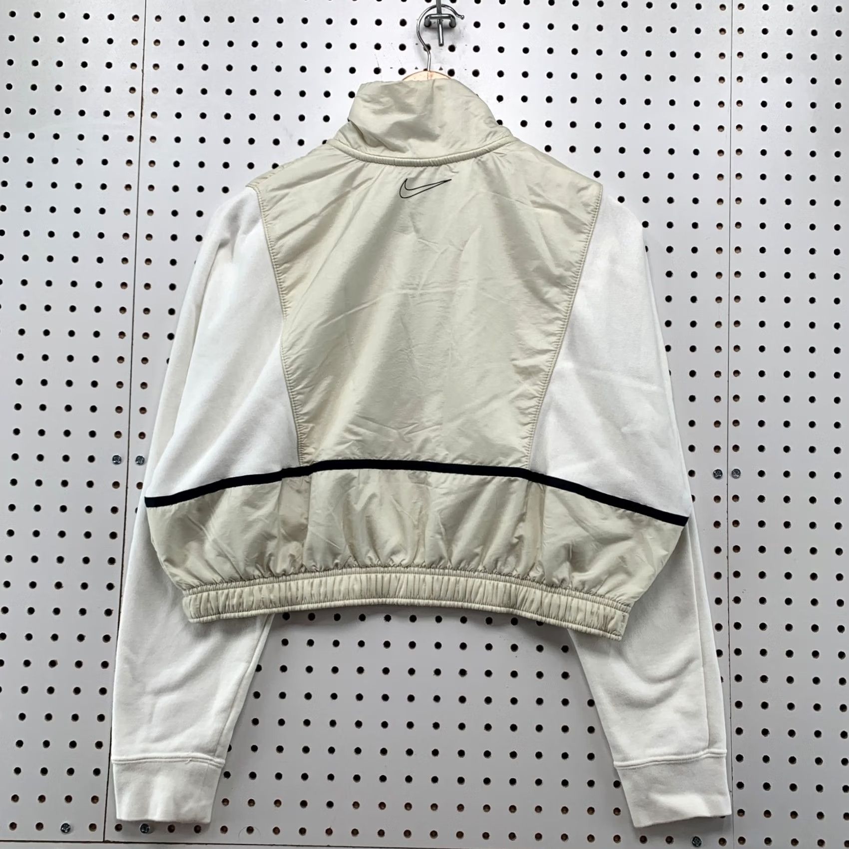 Nike Nike Sportswear Cropped 1/2 Zip Sweatshirt Womens M White Beige Sweatshirt Size M / US 6-8 / IT 42-44 - 2 Thumbnail