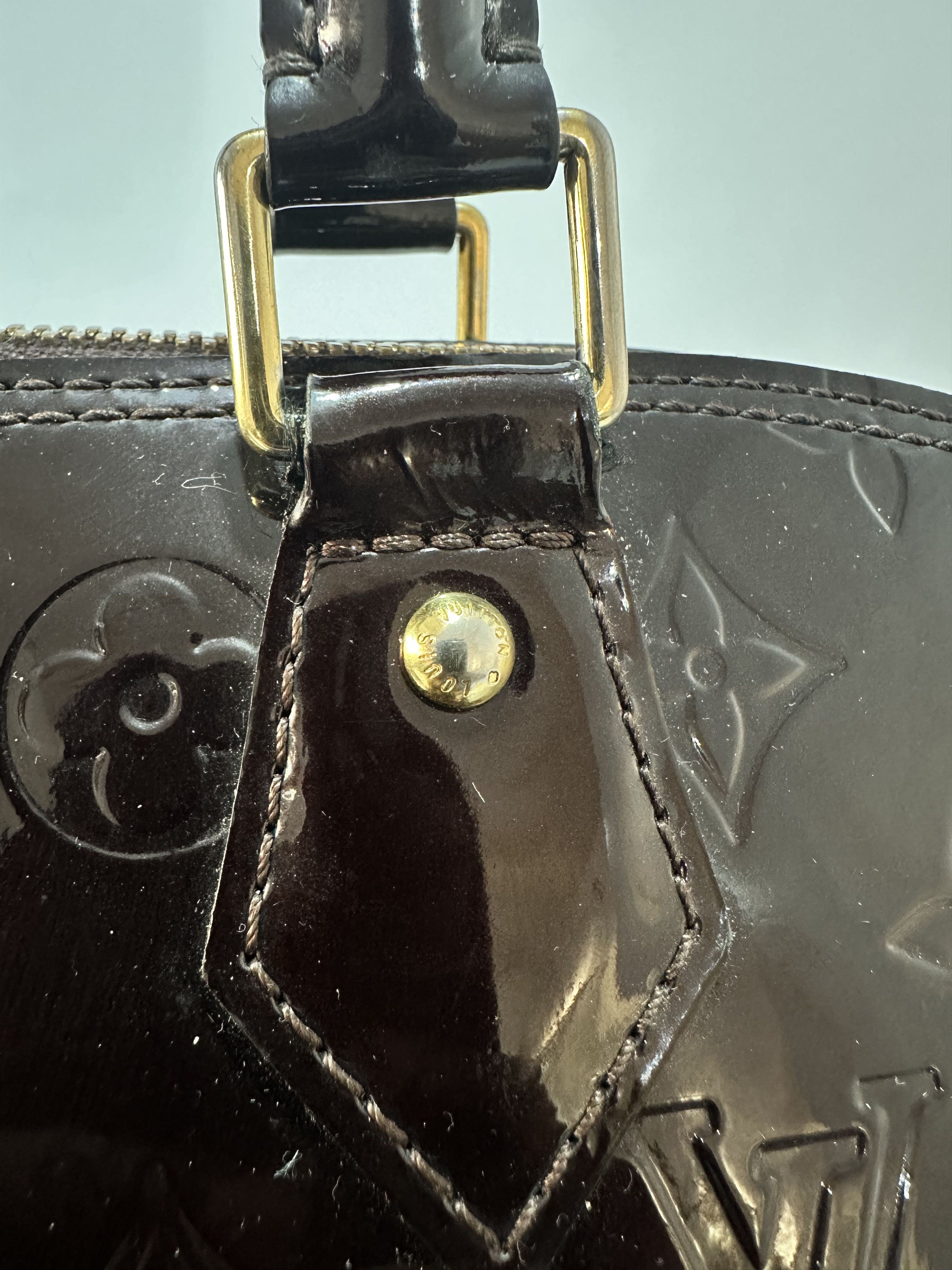 Louis Vuitton Louis Vuitton Amarante Monogram Vernis Alma GM Bag Size ONE SIZE - 3 Thumbnail