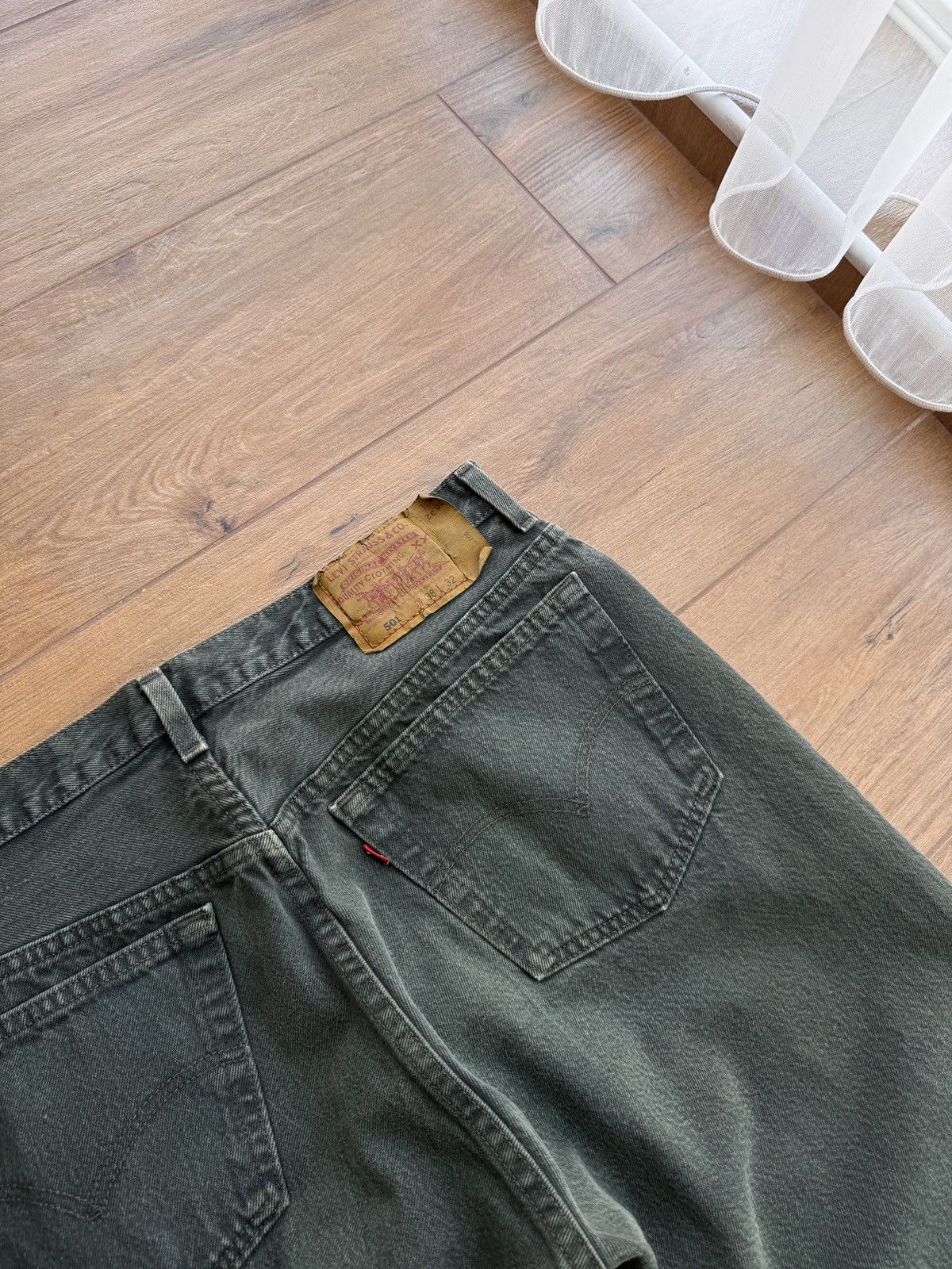 Vintage Vintage Levi's Made in USA Emerald Green Heavyweight Jeans Size US 38 / EU 54 - 11 Thumbnail