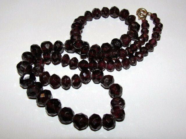 Designer Victorian Faceted Rose Cut Bohemian Red Garnet Bead Necklace Size ONE SIZE - 5 Thumbnail