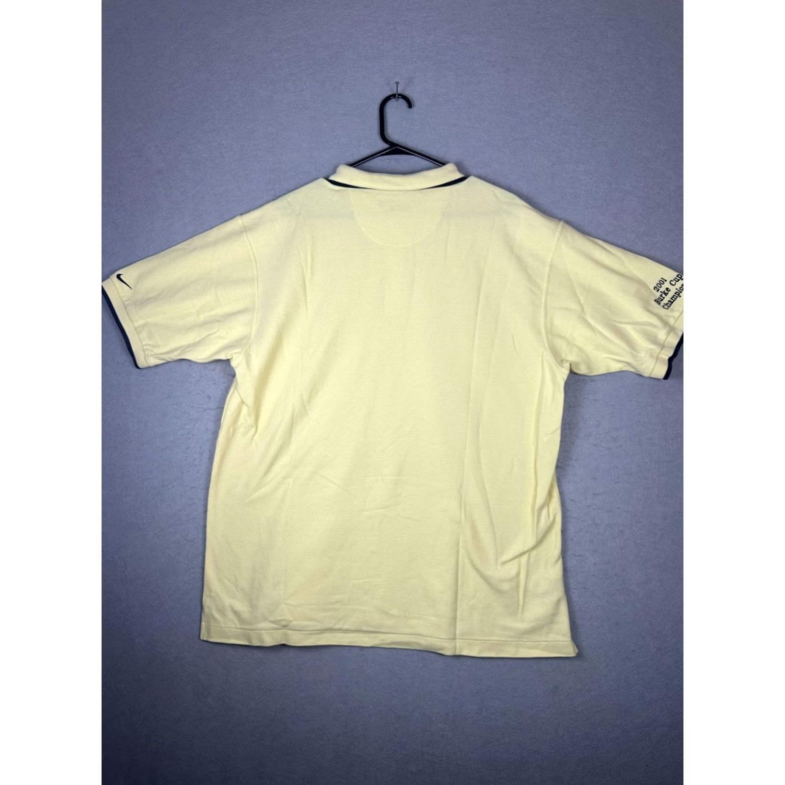 Nike VINTAGE Nike Golf Shirt Mens XL Yellow 2001 Burke Cup Champions Swoosh 90s Size US XL / EU 56 / 4 - 7 Thumbnail