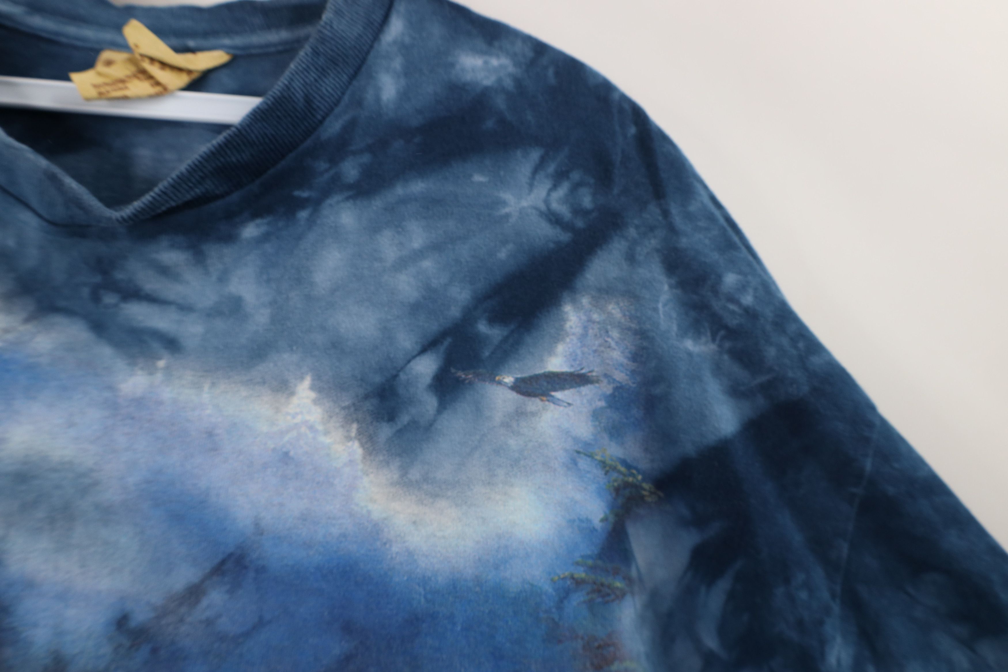 Vintage Vintage Y2K 2000 Streetwear Eagle Acid Wash T-Shirt Blue Size US XXL / EU 58 / 5 - 4 Thumbnail