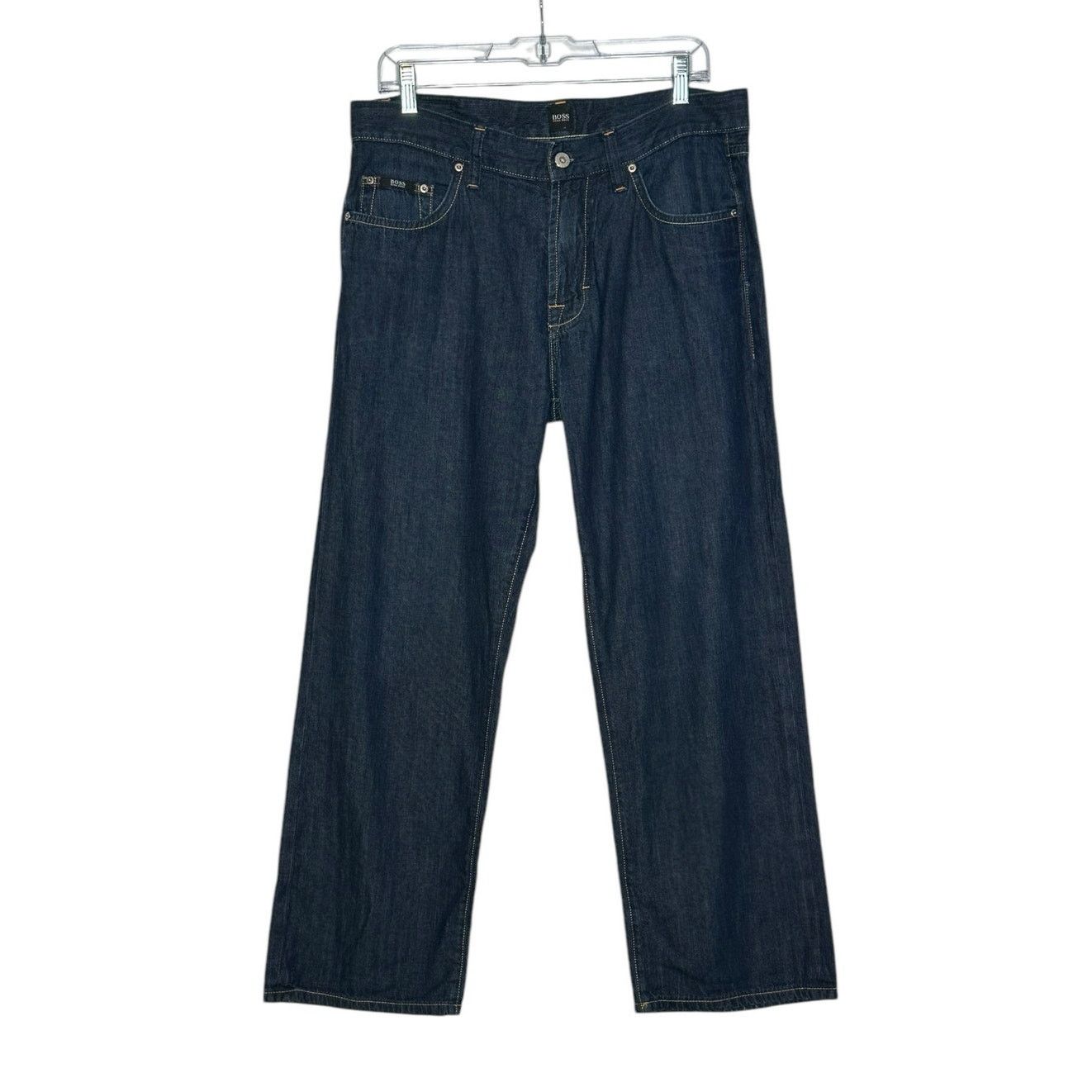 Hugo Boss Hugo Boss blue straight wider legs baggy jeans size 34 Size US 34 / EU 50 - 1 Thumbnail