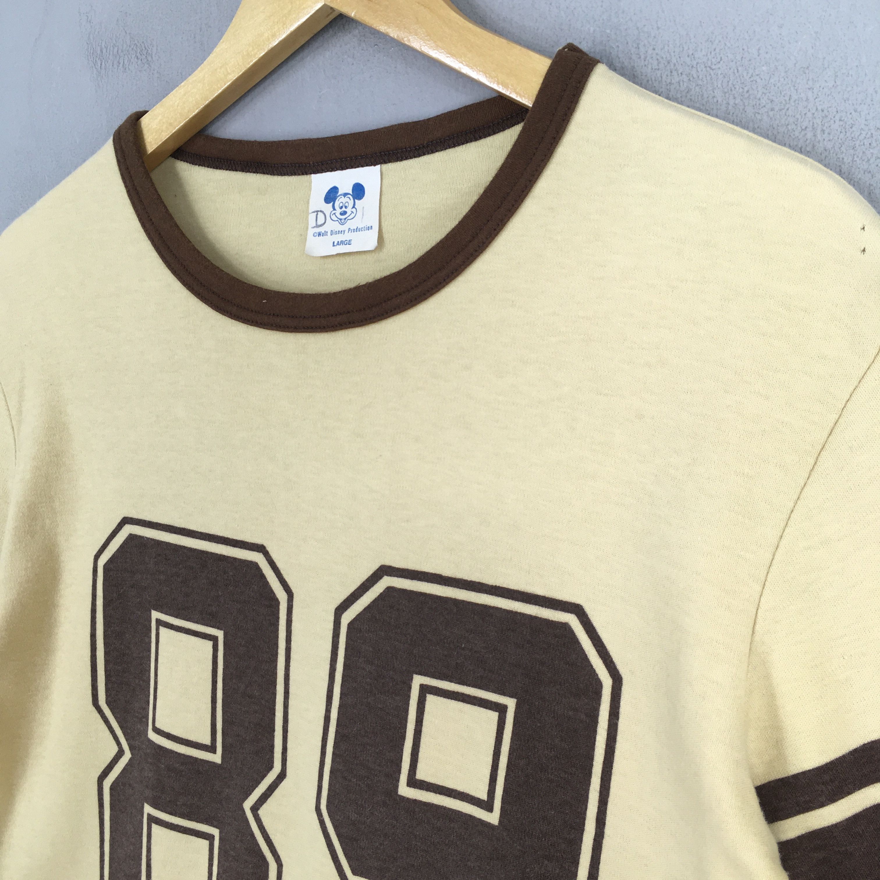 Disney Vintage 1980's Mickey Mouse Disney Yellow Tshirt Large Size US L / EU 52-54 / 3 - 3 Thumbnail