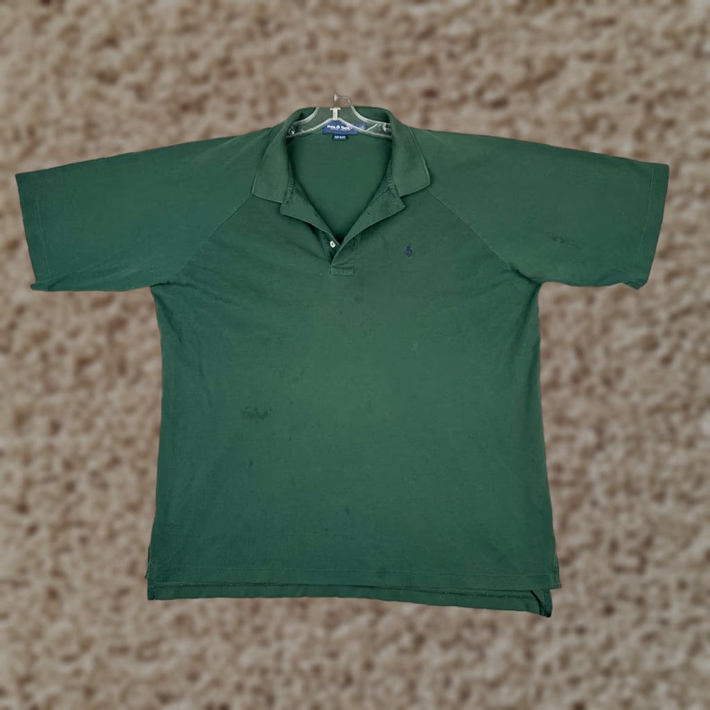 Ralph Lauren VINTAGE Polo Golf Shirt Men 2XL Green Short Sleeve 100% Cotton Slim Fit Embroidered Logo Polo Shirt Mens Size US XXL / EU 58 / 5 - 1 Thumbnail
