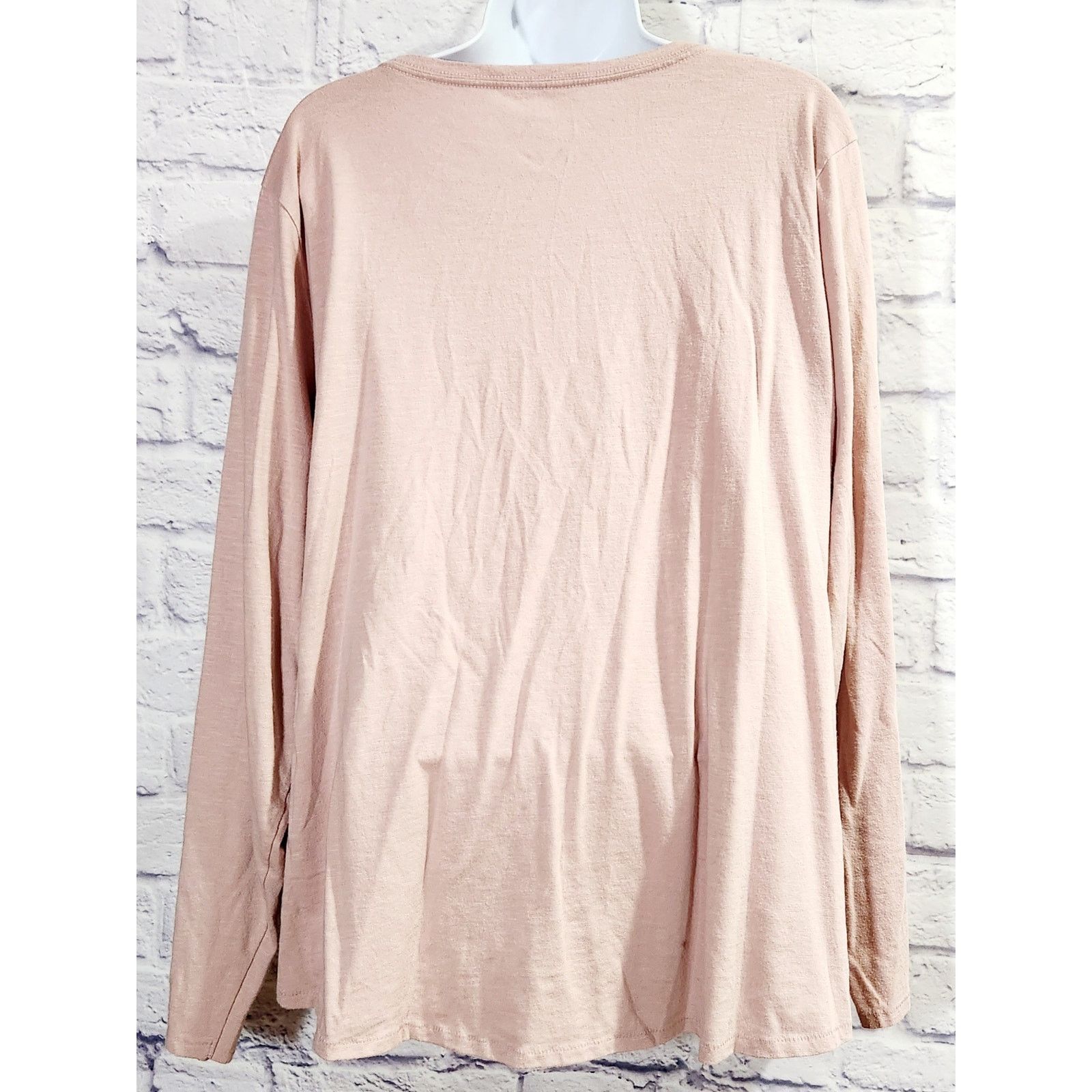 Other EVRI Dusty Rose Pink V Neck Long Sleeves Top 2X Plus Soft Size XXL / US 16-18 / IT 52-54 - 3 Thumbnail