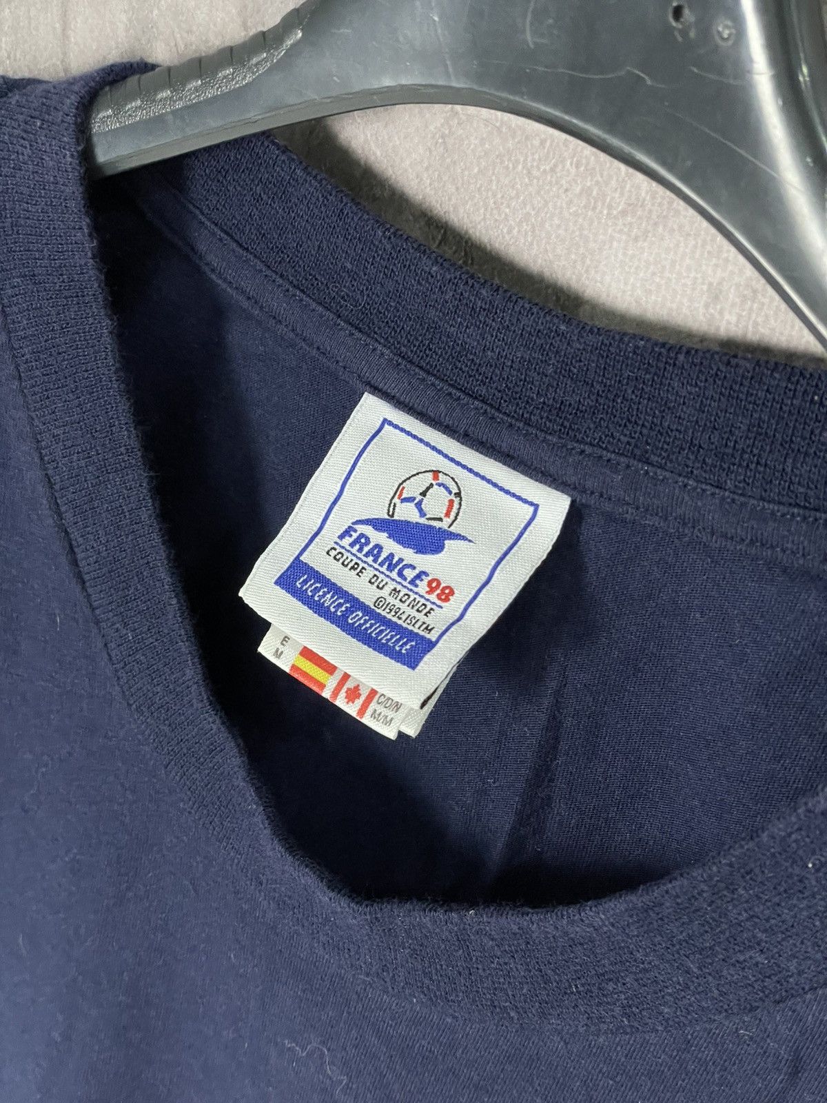 Vintage 1998 France Adidas Retro Fifa World Cup T-Shirt Size US M / EU 48-50 / 2 - 7 Thumbnail