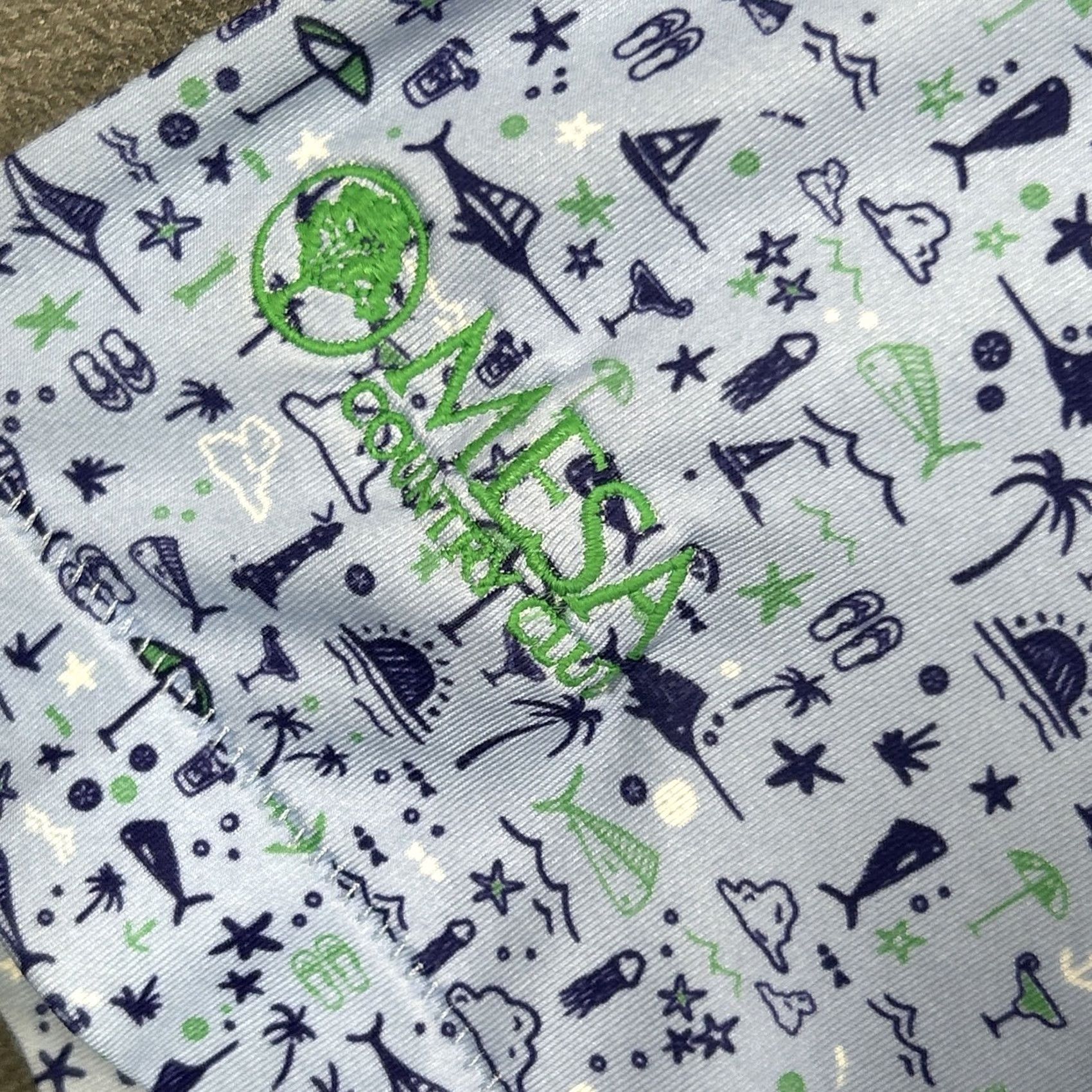 Peter Millar Peter Millar Polo Shirt XL Blue Summer Comfort Golf Beach Fishing All Over Print Size US XL / EU 56 / 4 - 7 Thumbnail
