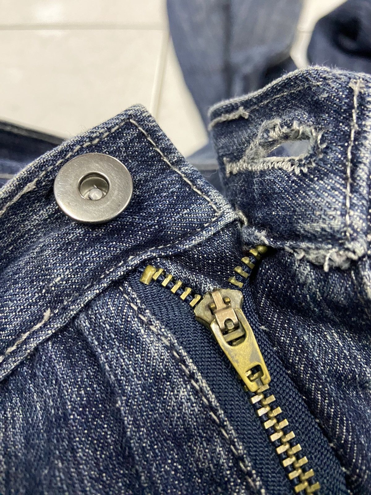 Japanese Brand JUNGLE STORM DROP CROTH CARPENTER DENIM JEANS Size US 30 / EU 46 - 9 Thumbnail