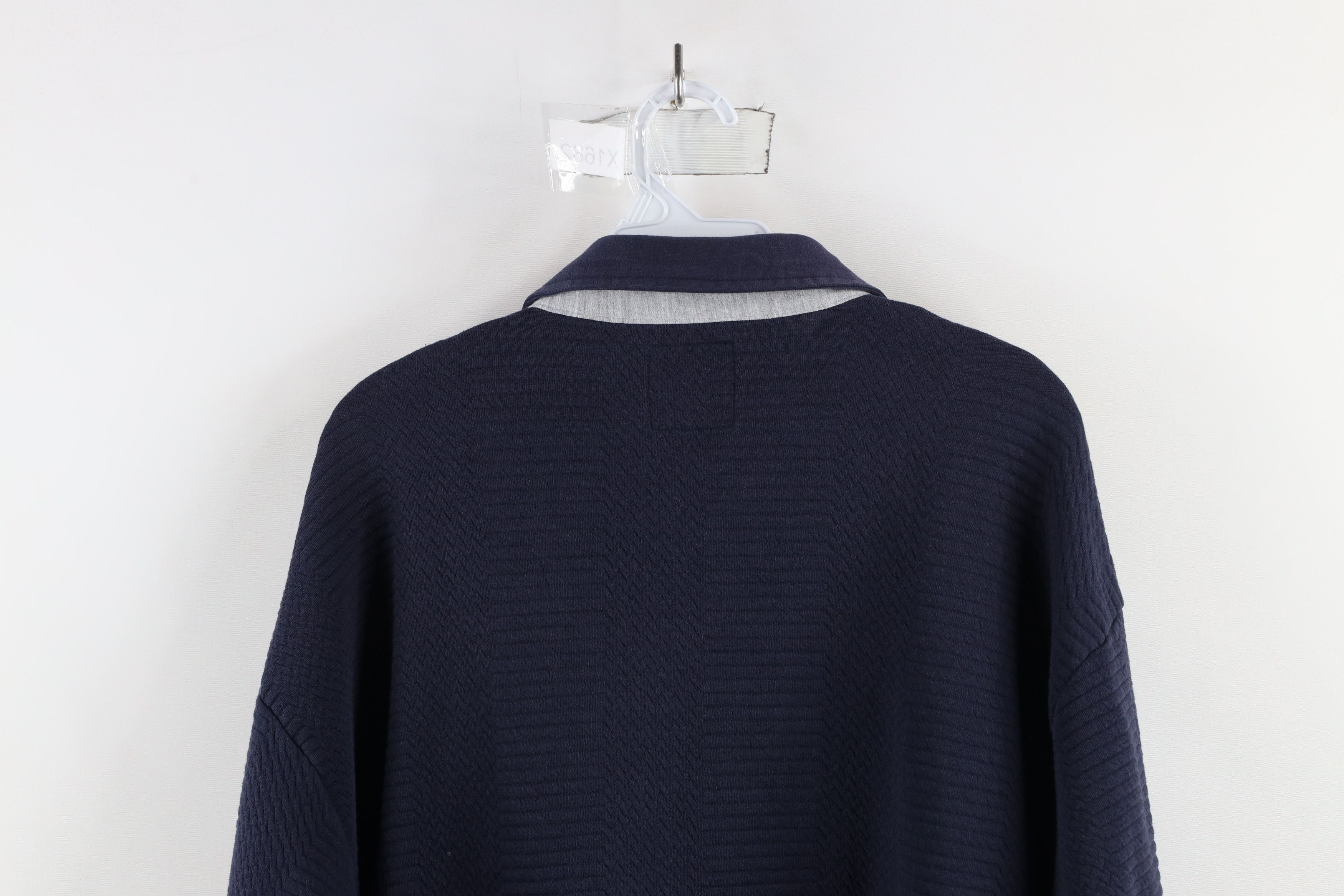Vintage Vintage 90s Streetwear Collared Pullover Sweatshirt Blue Size US XL / EU 56 / 4 - 11 Thumbnail