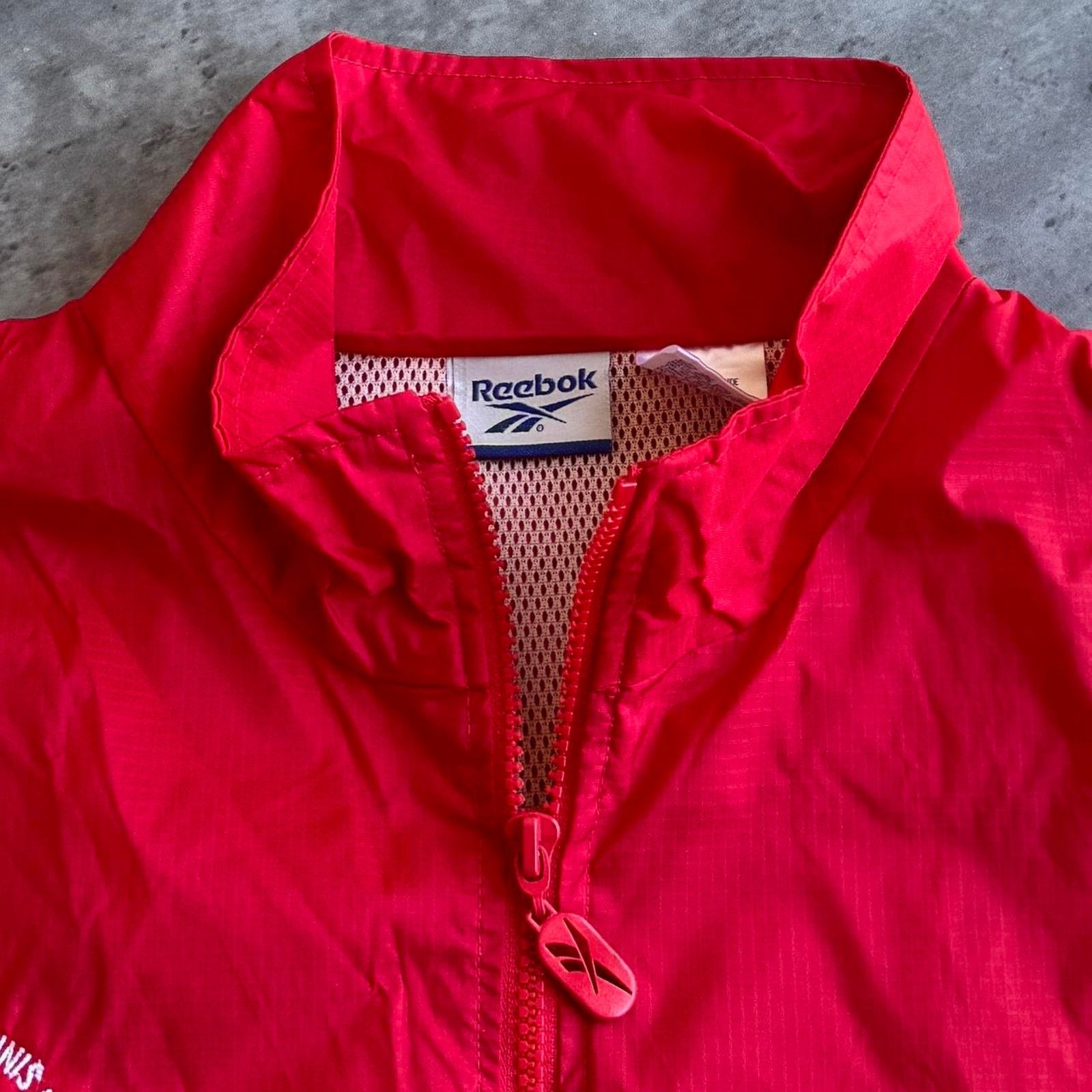 Reebok × Vintage Vintage 90s Reebok Red USA Tennis Embroidered Windbreaker Size US L / EU 52-54 / 3 - 6 Thumbnail
