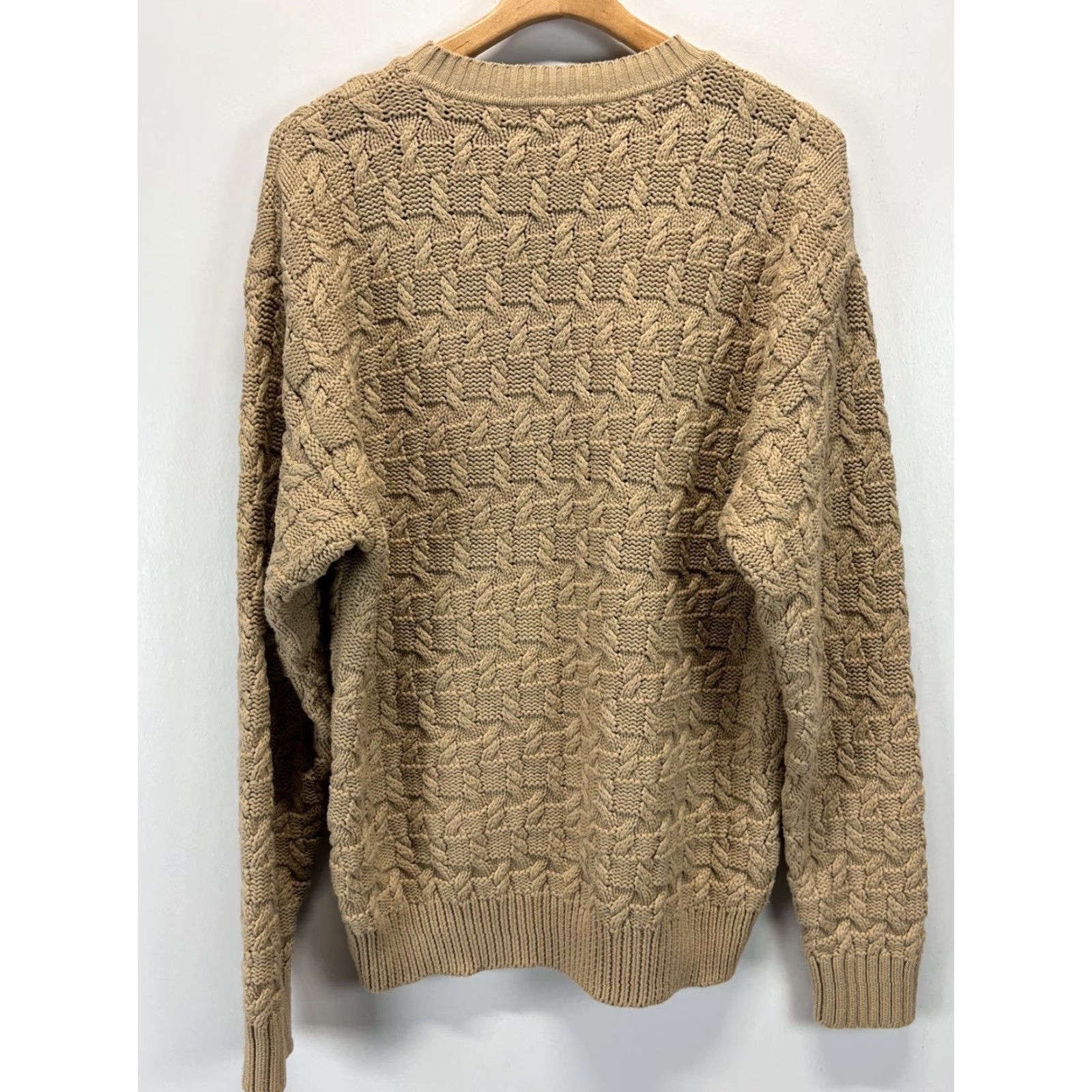 Abercrombie & Fitch Vintage Abercrombie & Fitch Cableknit Chunky Sweater Sz Large Basket Weave Men’s Vtg Size US L / EU 52-54 / 3 - 3 Thumbnail