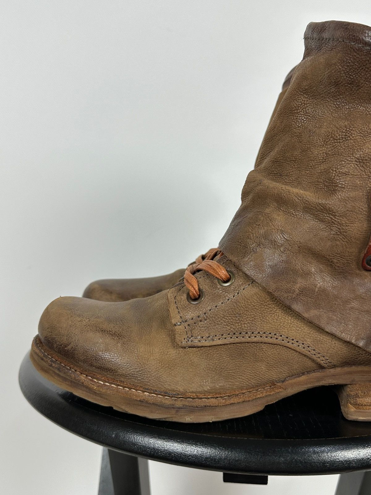 A.S.98 A.S.98. Airstep Brown Leather Biker Ankle Boots Size US 7 / IT 37 - 15 Thumbnail