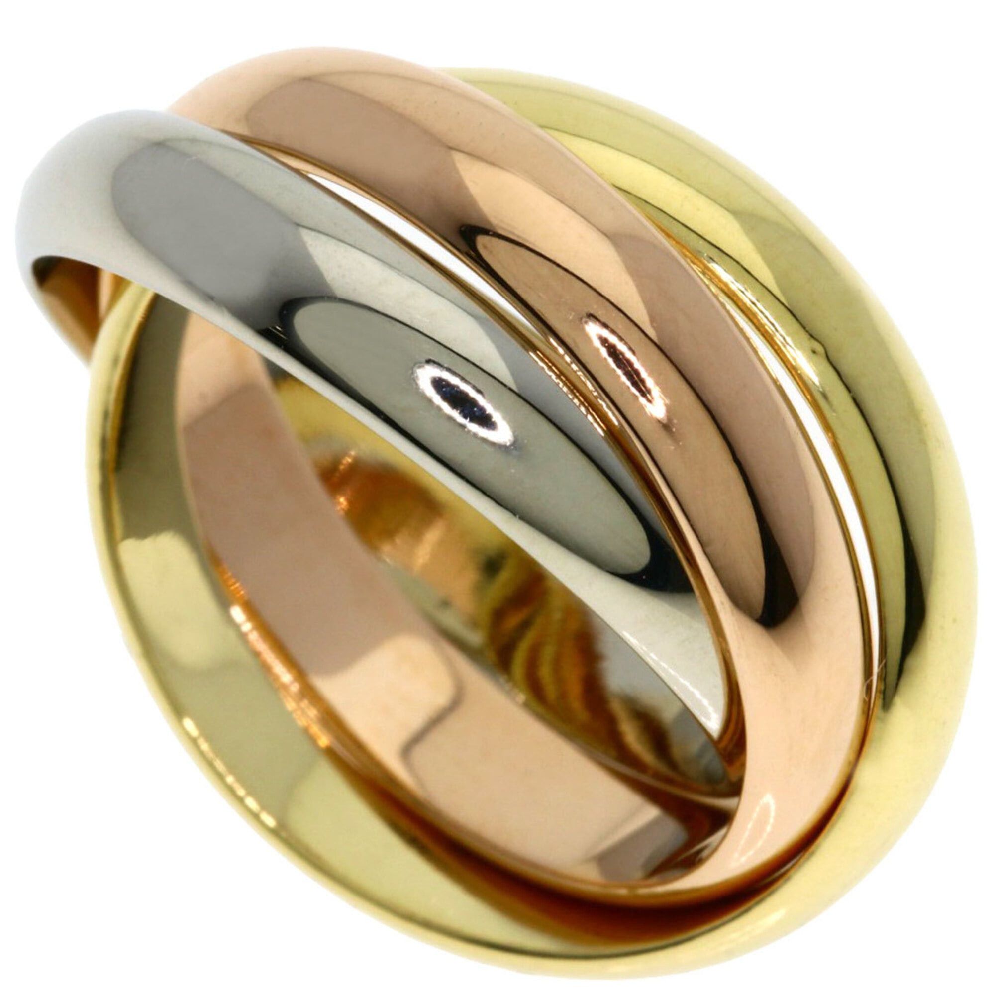 Cartier Cartier Trinity MM #53 Ring - 18K Yellow Gold/18K Pink White Gold Women's CARTIER Size ONE SIZE - 1 Thumbnail