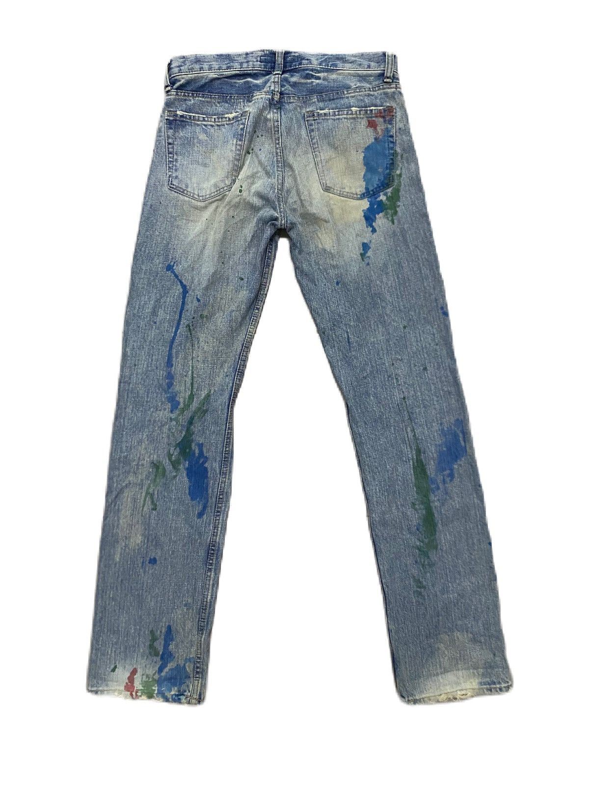 If Six Was Nine × Japanese Brand × KMRii JAPAN BRAND DOMINGO DMG PAINT SPLASH DISTRESS RARE Size US 30 / EU 46 - 4 Thumbnail