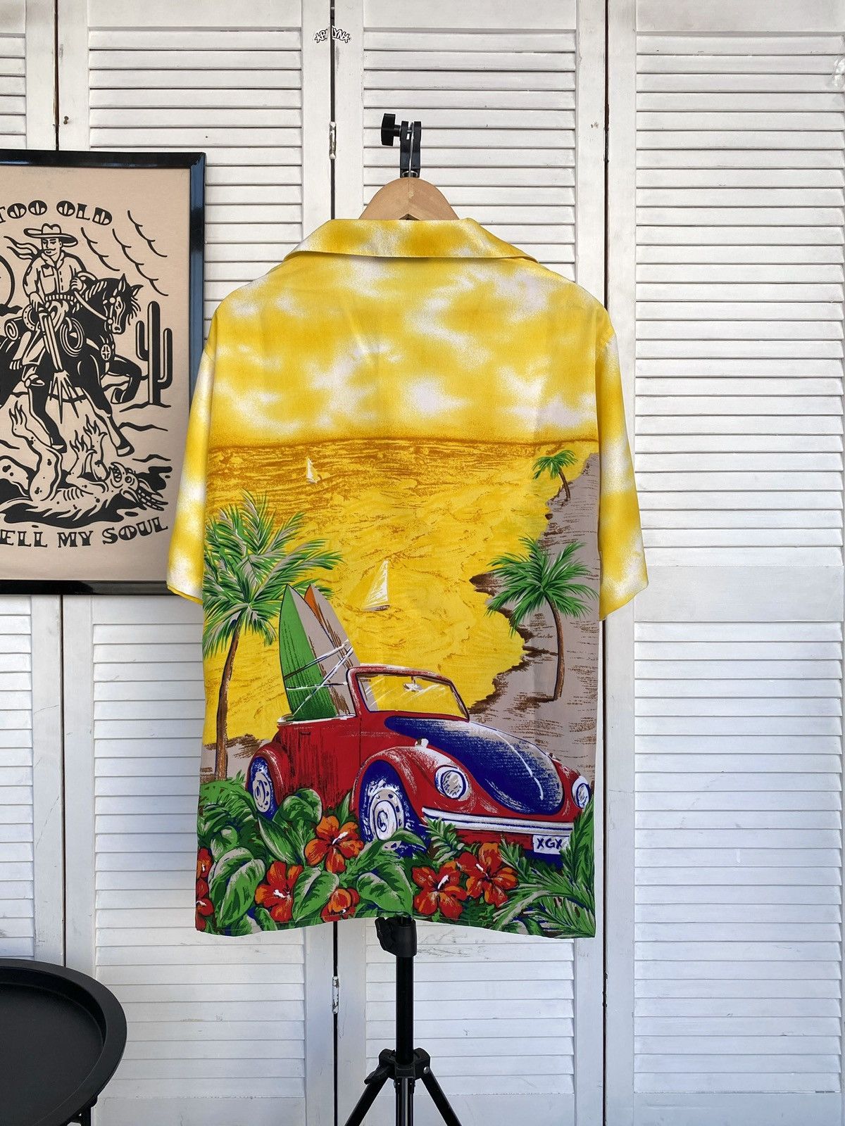 Vintage Vintage Rivaldi Hawaiian Shirt Surf Car Beach Aloha Sunset Size US XL / EU 56 / 4 - 2 Thumbnail