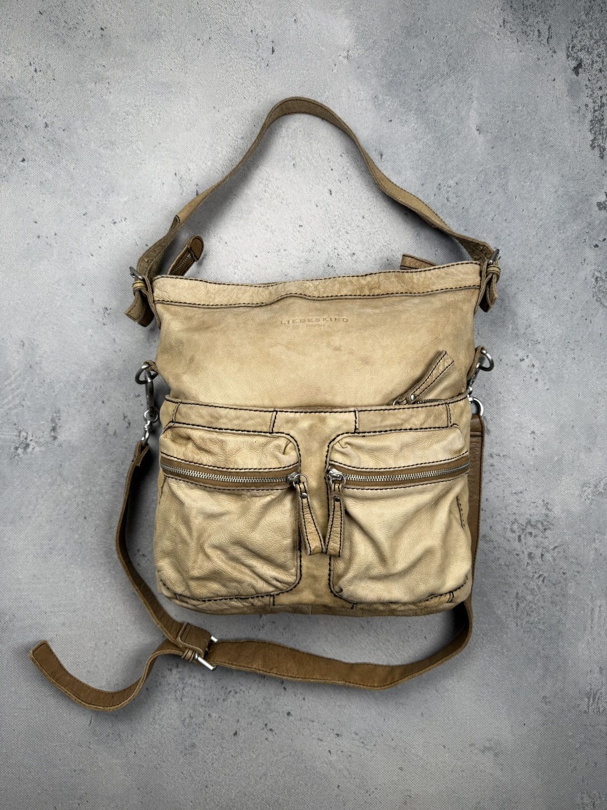 LIEBESKIND BERLIN Liebeskind Berlin Tan Leather Slouchy Crossbody Shoulder Bag Size ONE SIZE - 1 Thumbnail