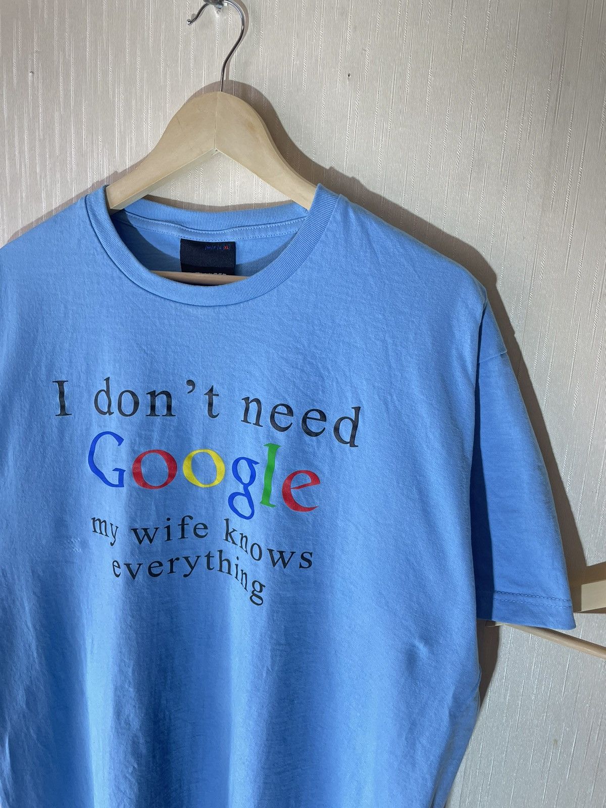 Vintage Google vintage crazy Humor T shirt streetwear Size US XL / EU 56 / 4 - 2 Thumbnail