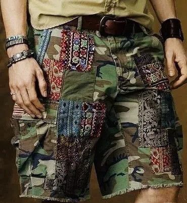 RRL Ralph Lauren Ralph Lauren Camouflage Patchwork Shorts. Size US 36 / EU 52 - 2 Thumbnail