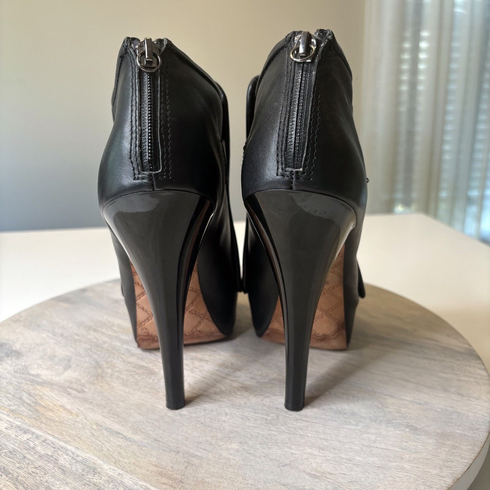 L.A.M.B. L.A.M.B by Nathan Leather Platform Ankle Booties Size 10 M Size US 10 / IT 40 - 5 Thumbnail