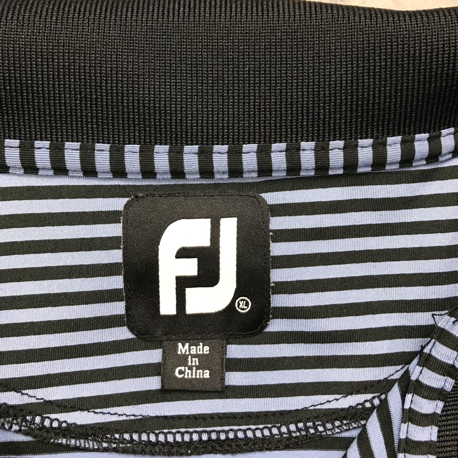 Footjoy FootJoy Kingsley Club Polo Shirt Mens XL Blue Striped Golf Performance Polo Shirt Size US XL / EU 56 / 4 - 4 Thumbnail