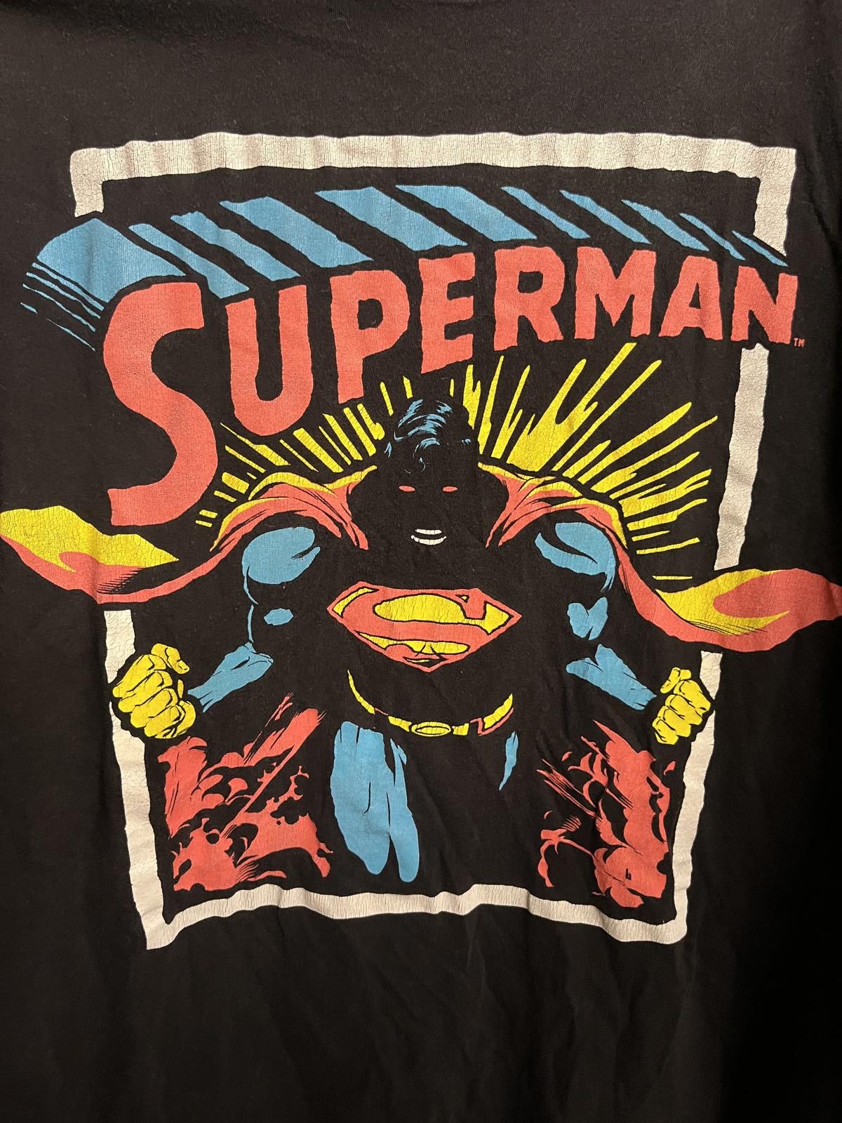 Designer Faded Superman Angry Comic Cover T-shirt - XL Size US XL / EU 56 / 4 - 2 Thumbnail