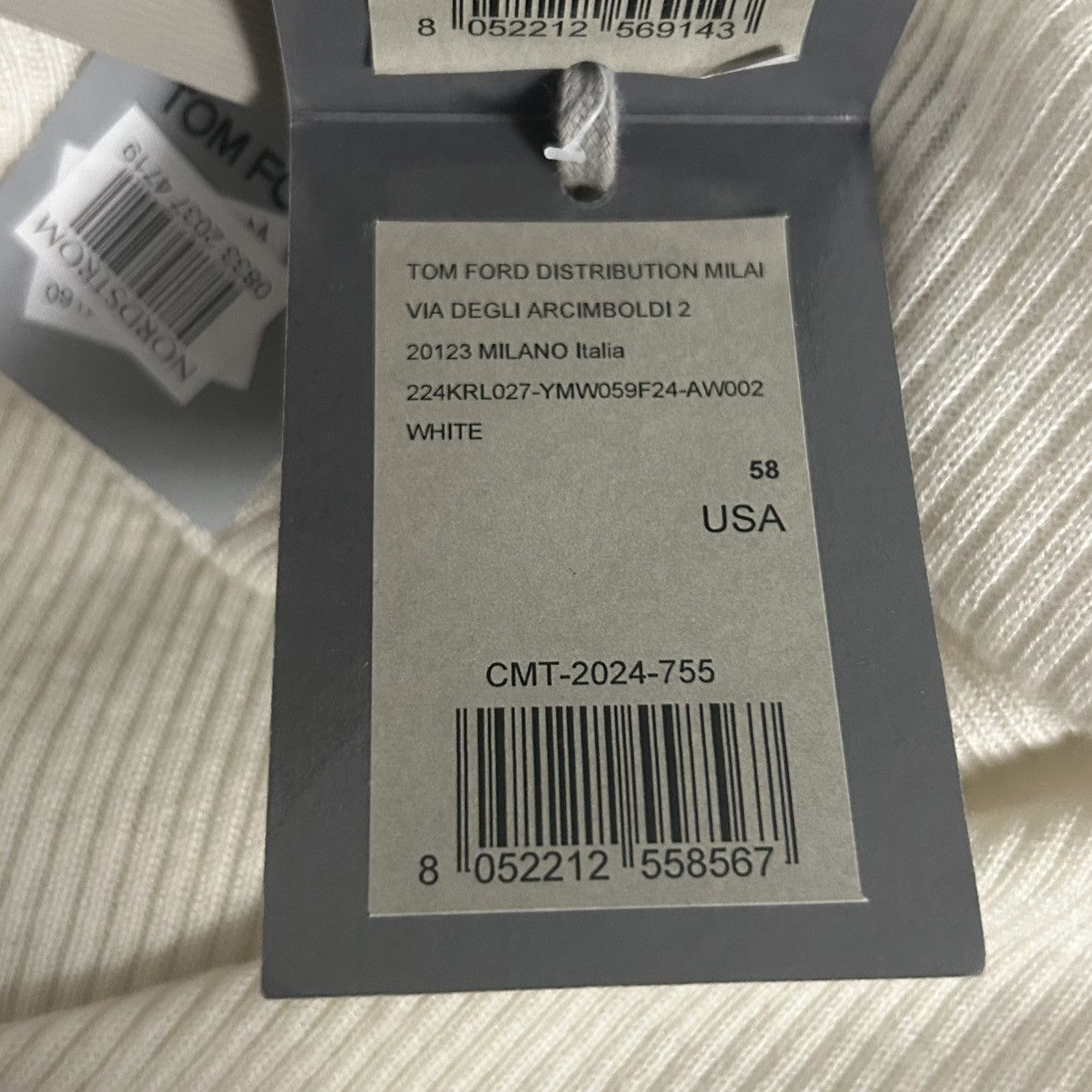 Tom Ford New Tom Ford Wool Silk Cashmere Rib Sweater Size 48US/58EU Size US XXL / EU 58 / 5 - 7 Thumbnail