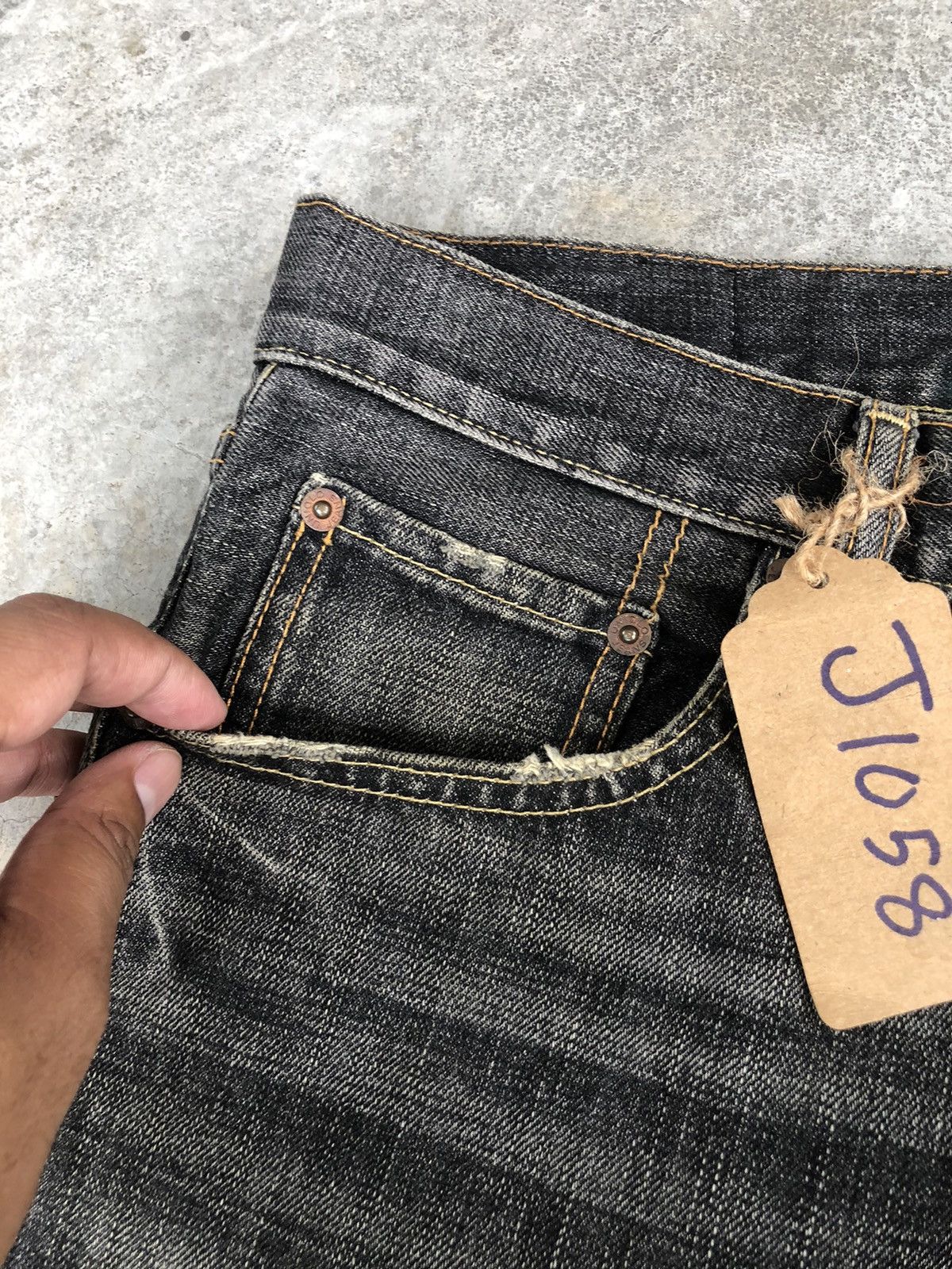 If Six Was Nine Japanese Uniqlo Flared Jeans Distressed Jeans Size US 33 - 8 Thumbnail