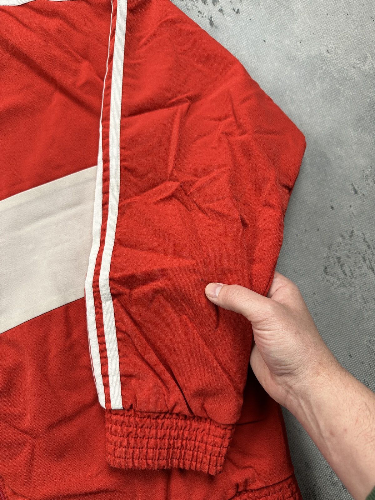 Adidas Vintage Adidas West Germany Rare Track Jacket Red White 80s Size US L / EU 52-54 / 3 - 11 Thumbnail