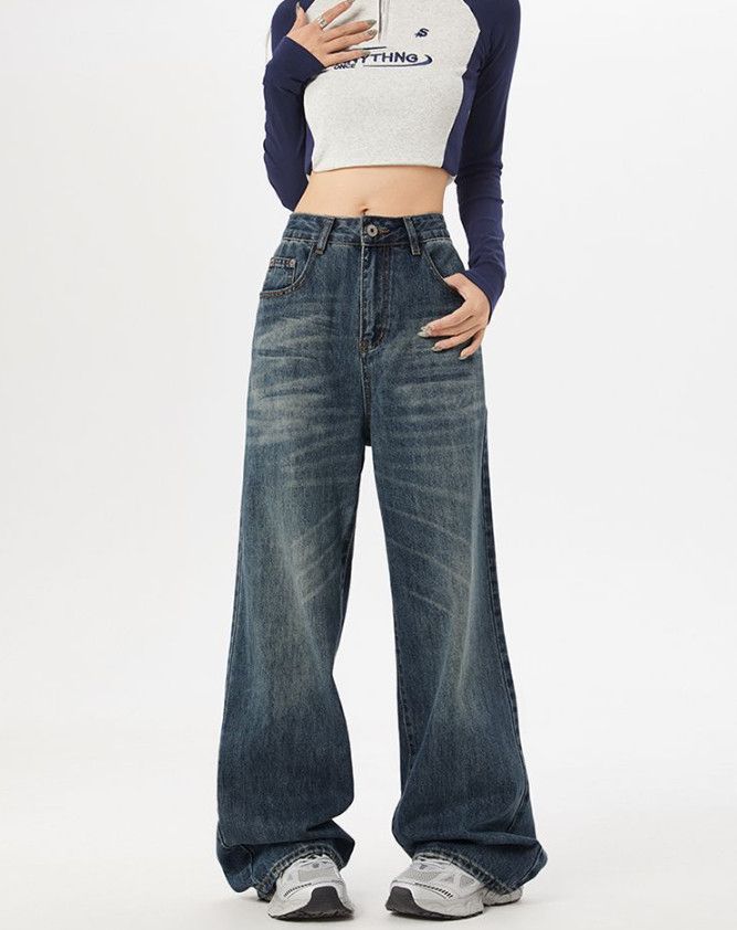 Japanese Brand Men's American retro high street baggy jeans Size US 32 / EU 48 - 1 Thumbnail