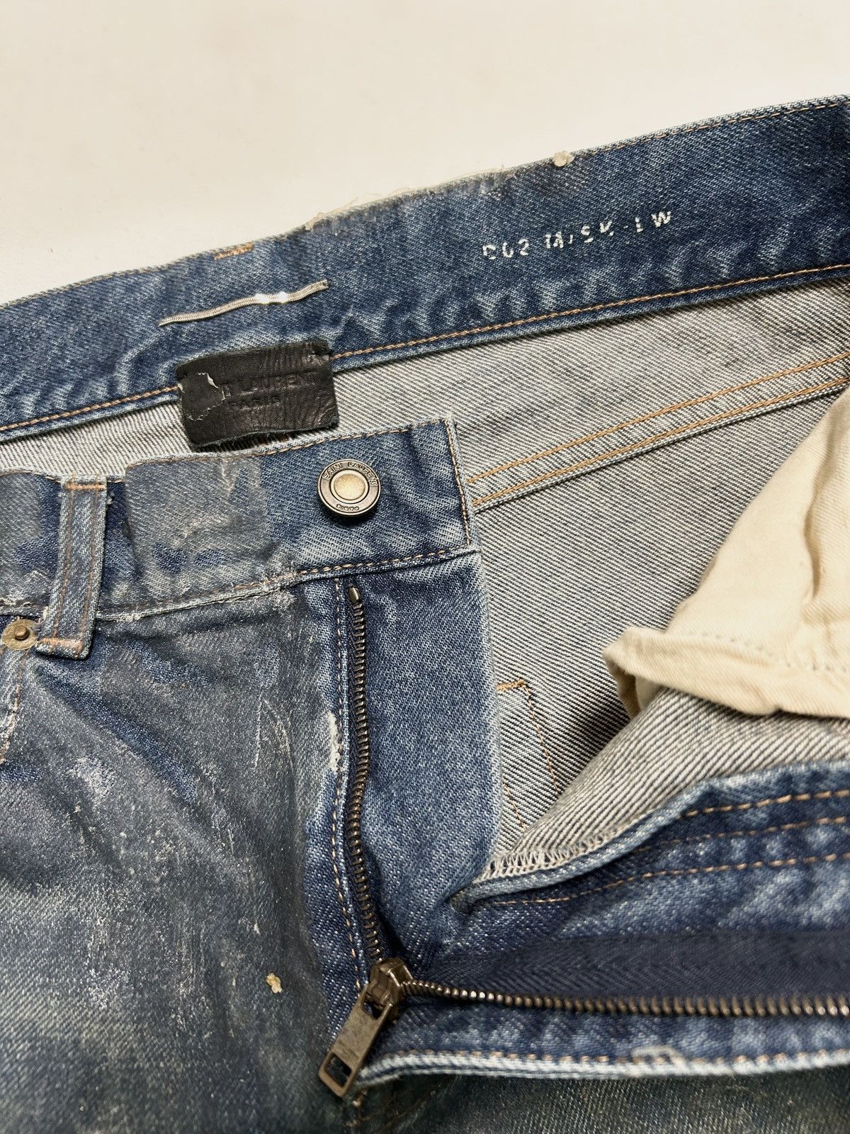 Saint Laurent Paris FW2017 D02 Waxed Jeans Size US 27 - 6 Thumbnail