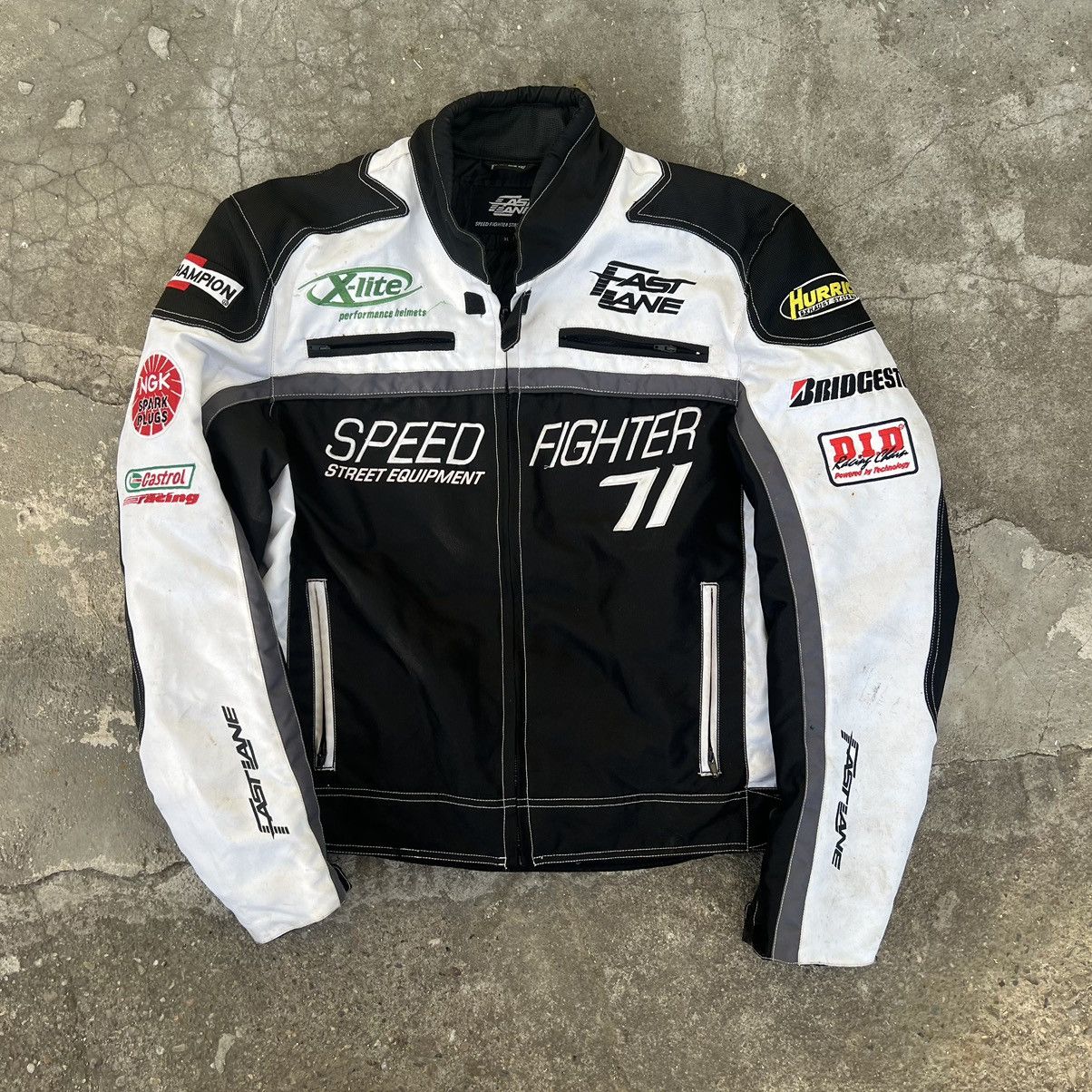 💥CRAZY Vintage IXS Racing Race Nascar Sponsors Bomber Jacket - Main Image