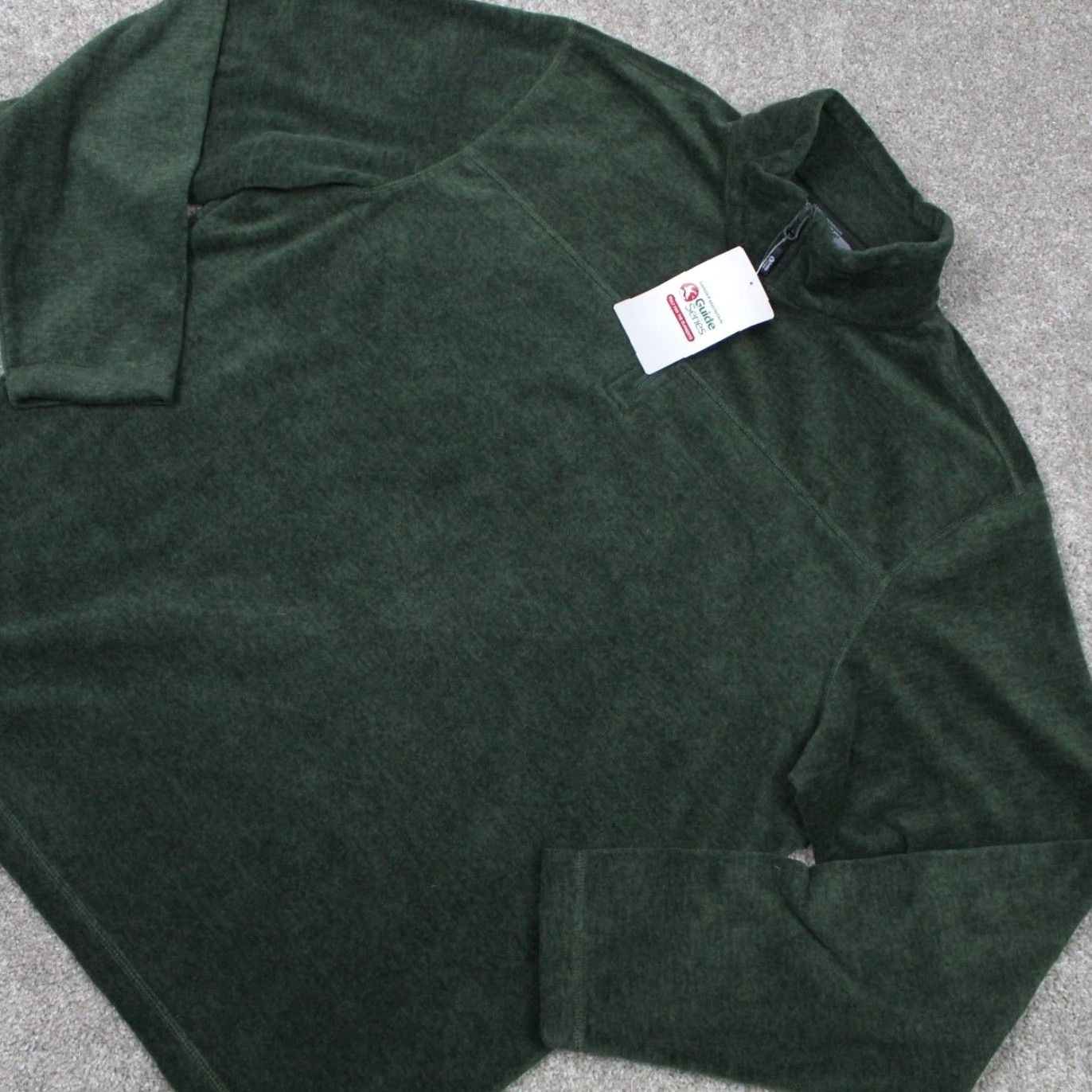 Essentials Gander Mountain Shacket Mens Large Green 1/4 Zip Sweatshirt Fleece NWT ACembroidered Logo Regular Fit Outdoor Shirt Size US L / EU 52-54 / 3 - 3 Thumbnail
