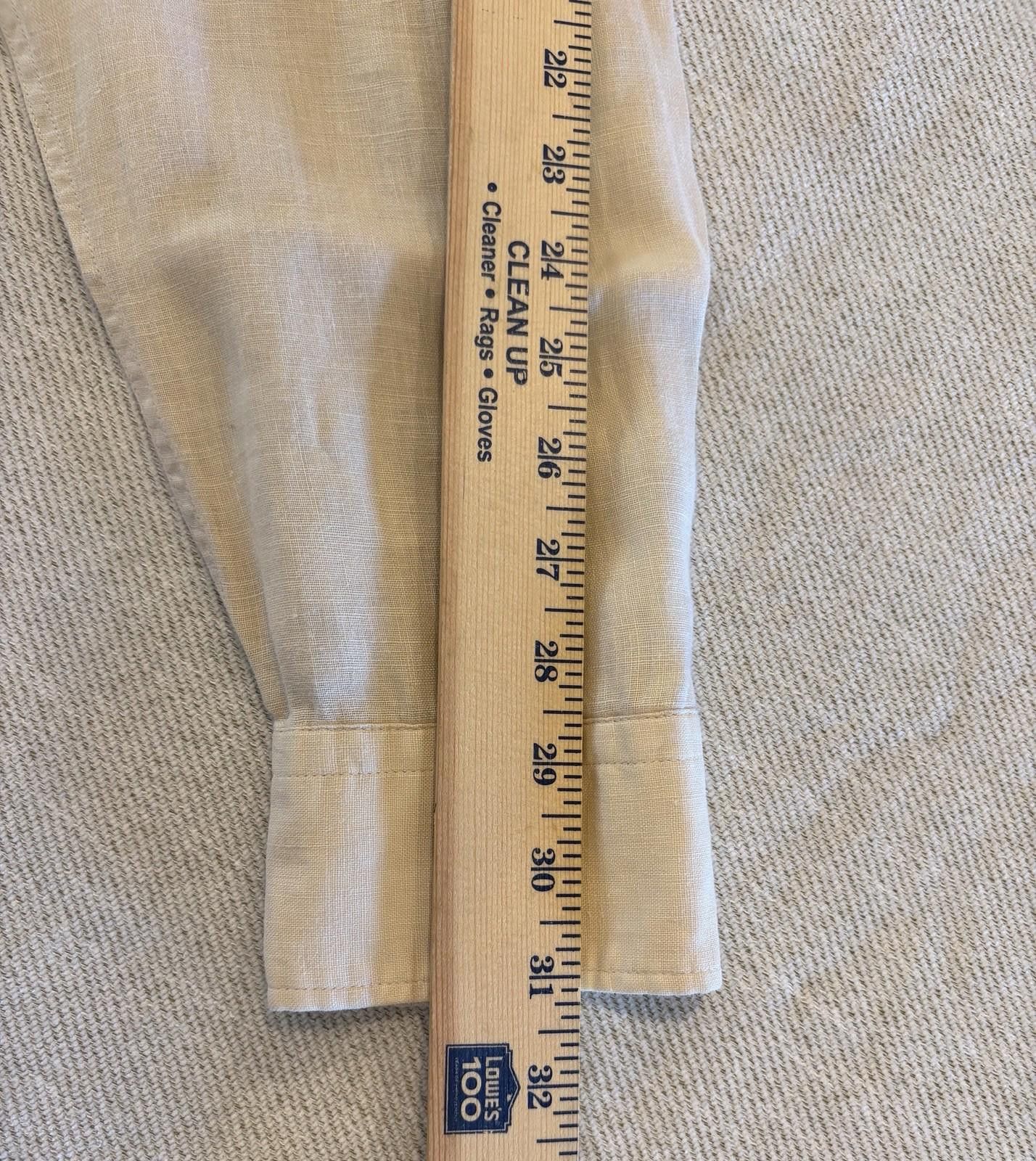 Hugo Boss Boss Hugo Boss Tan Long Sleeved Linen Shirt Size L Size US L / EU 52-54 / 3 - 6 Thumbnail