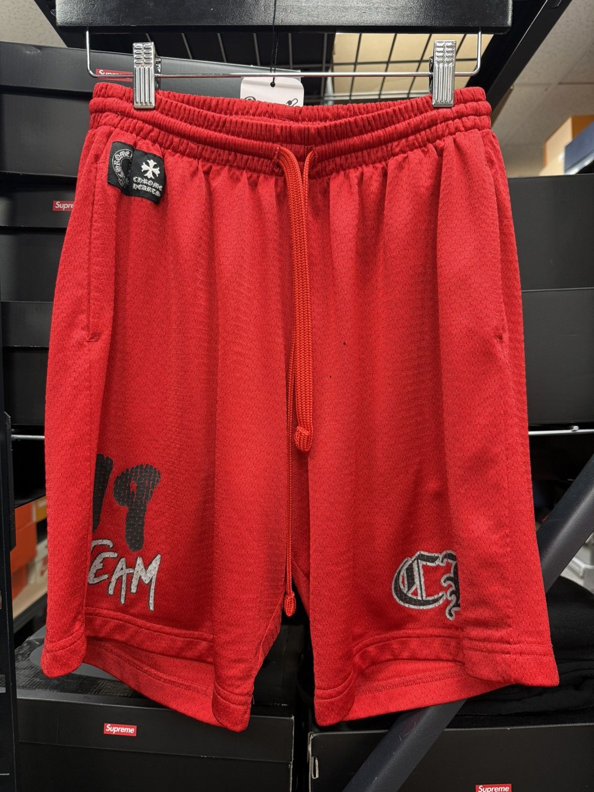 Chrome Hearts Chrome Hearts Red Mesh Shorts Size US 30 / EU 46 - 1 Thumbnail