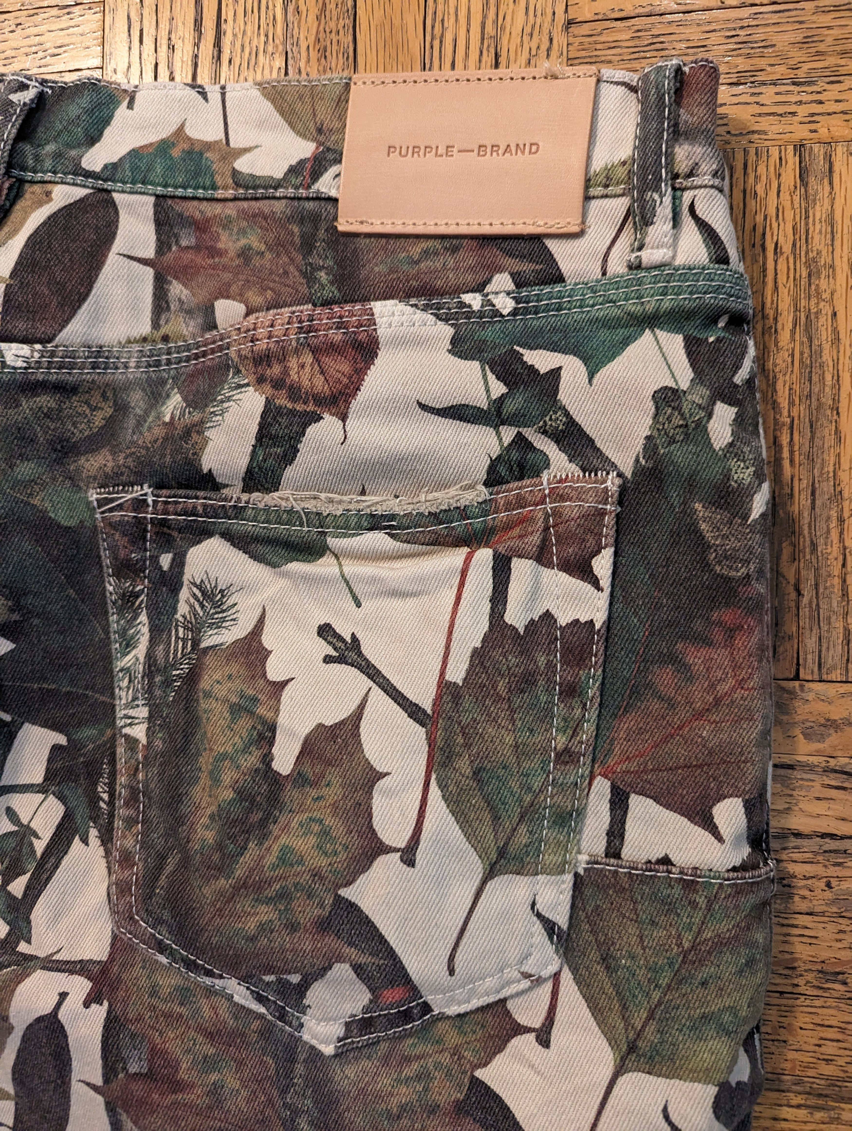 Purple Brand Leaf-print jeans Size US 33 - 13 Thumbnail