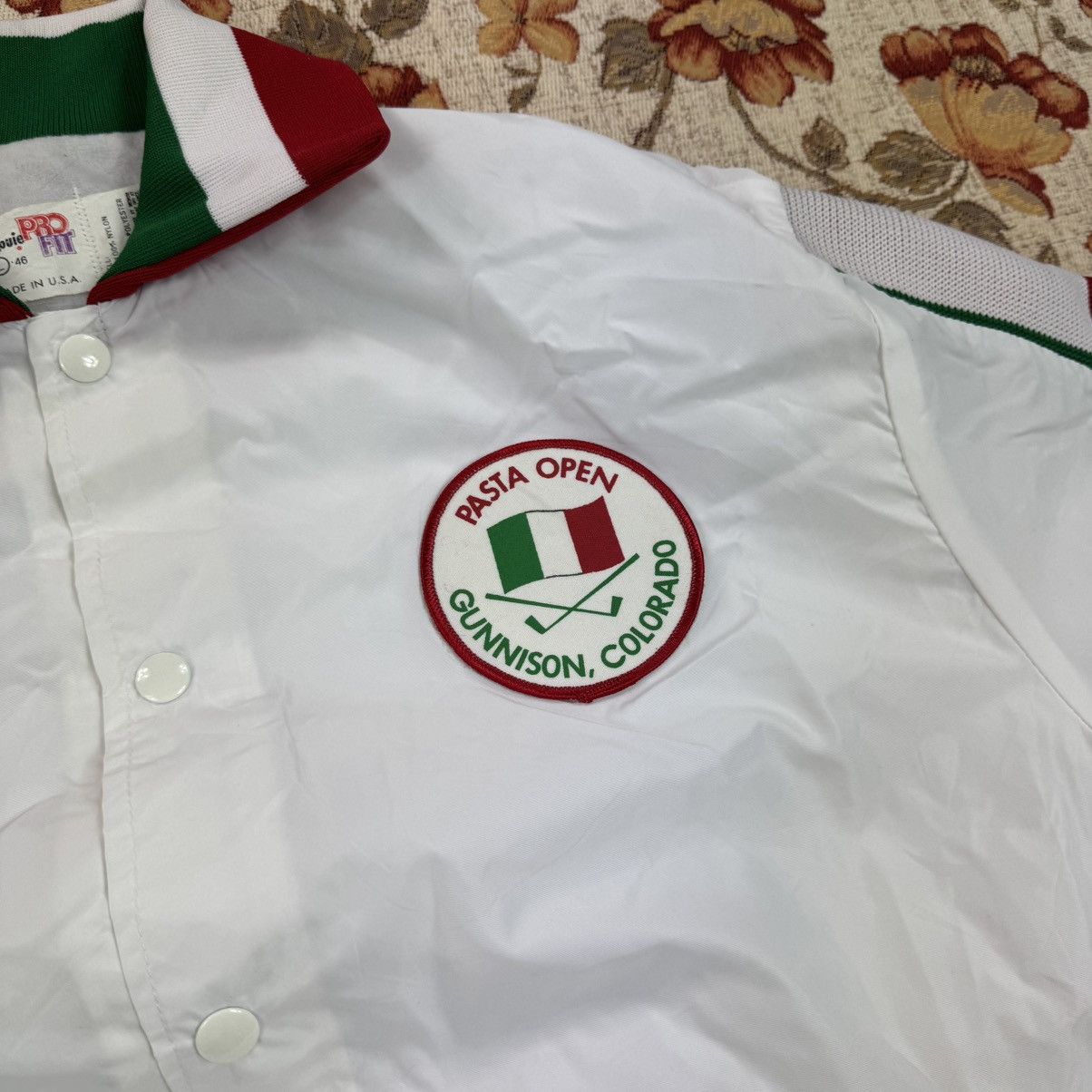 Vintage King Louie Golf Club Pro Fit Nylon White Bomber Jacket 80s Size US L / EU 52-54 / 3 - 3 Thumbnail
