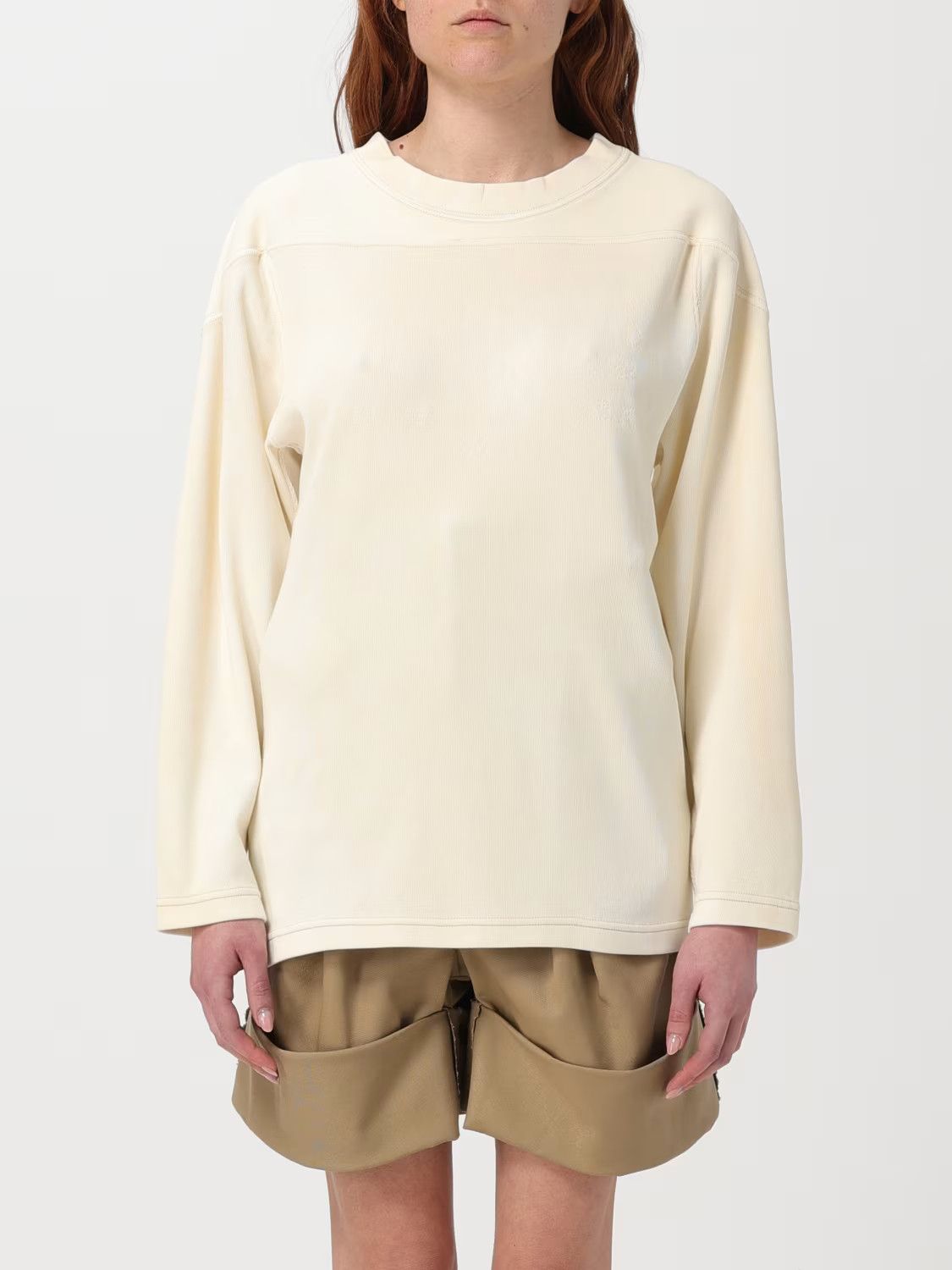 Maison Margiela o1s22i1n0724 Crewneck Sweatshirt in Ivory Size L / US 10 / IT 46 - 2 Thumbnail