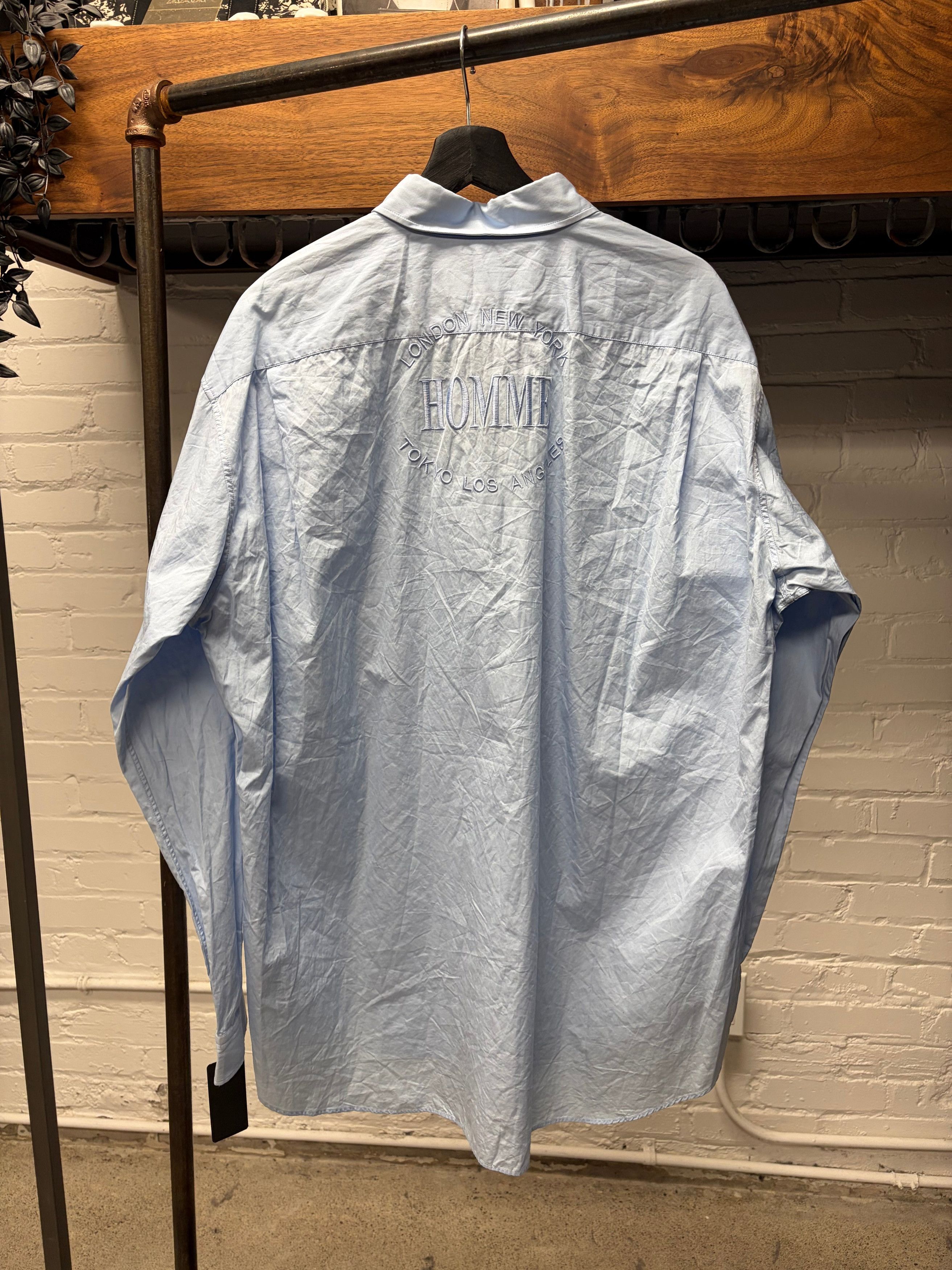 Balenciaga 2017 Balenciaga ‘Homme’ Embroidered Back Button Down Shirt Size US XL / EU 56 / 4 - 4 Thumbnail