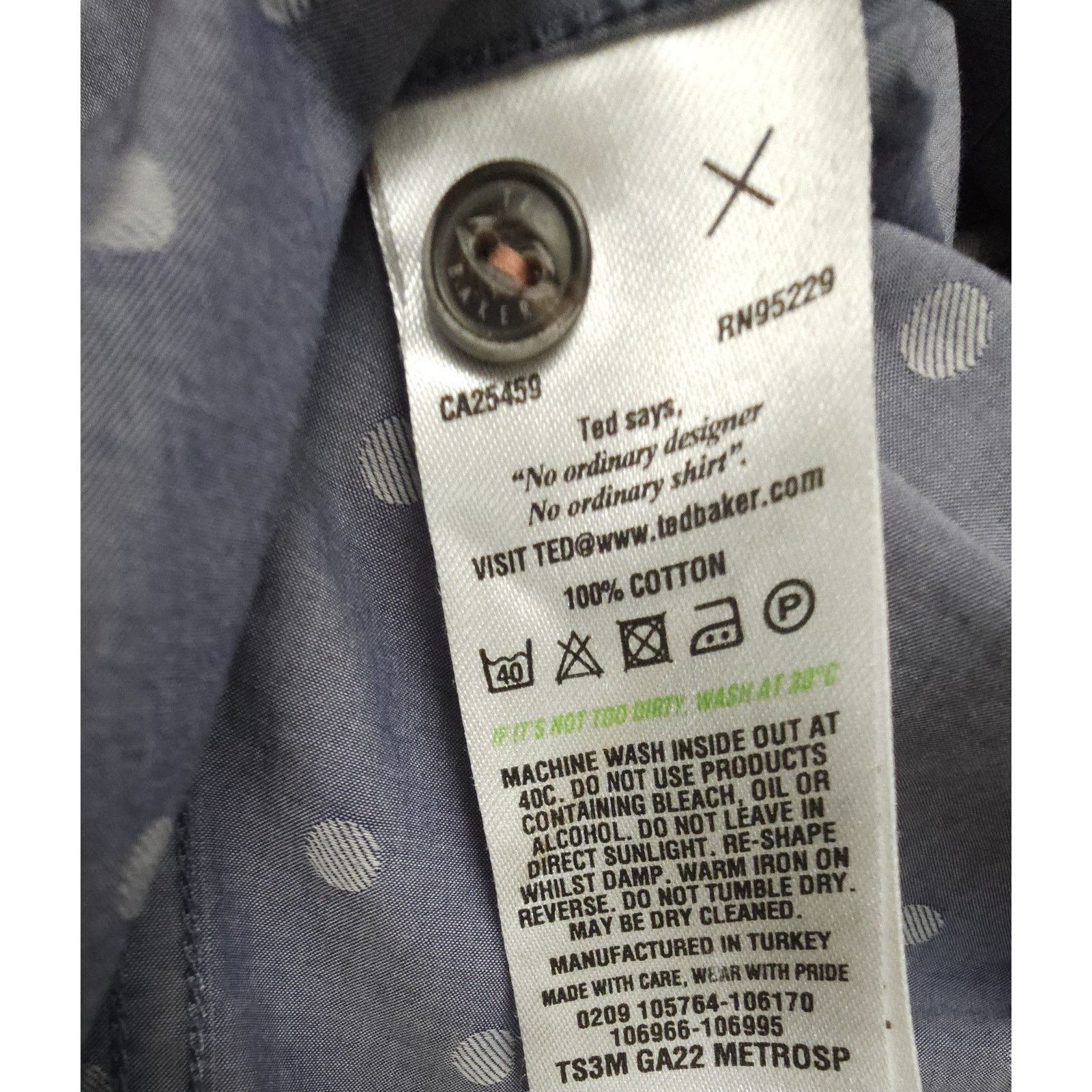 Ted Baker Ted Baker Men's Shirt Size 5 Short Sleeve Button Up Hamok Size US M / EU 48-50 / 2 - 6 Thumbnail