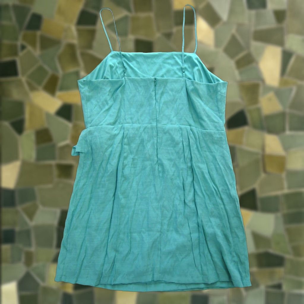 Nine West VINTAGE NWT Nine West Rayon Green Spaghetti Strap Wrap Slip Tank Sun Dress XXL Size XXL / US 16-18 / IT 52-54 - 1 Thumbnail