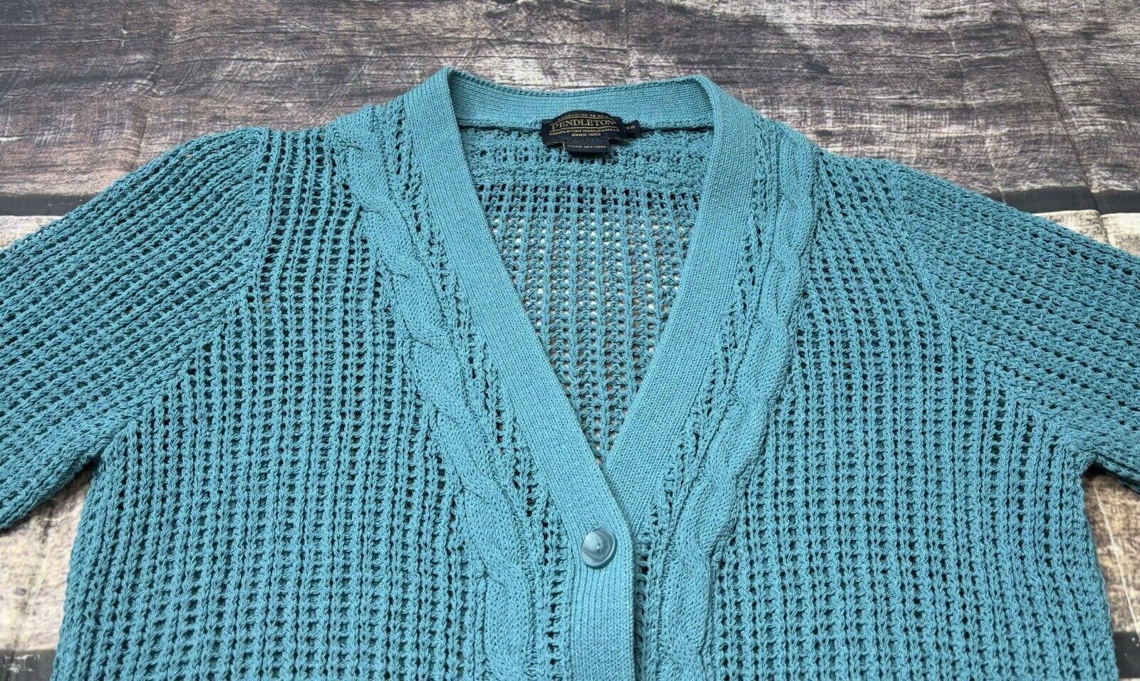 Pendleton Pendleton Cardigan Sweater Women's XS Open Cable Knit Size XS / US 0-2 / IT 36-38 - 4 Thumbnail