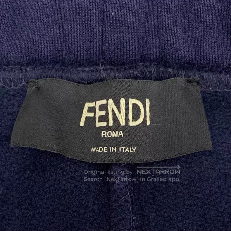 Fendi Fendi Dark Blue Side Double F Logo Wool Casual Trousers Size 30" / US 8 / IT 44 - 6 Thumbnail