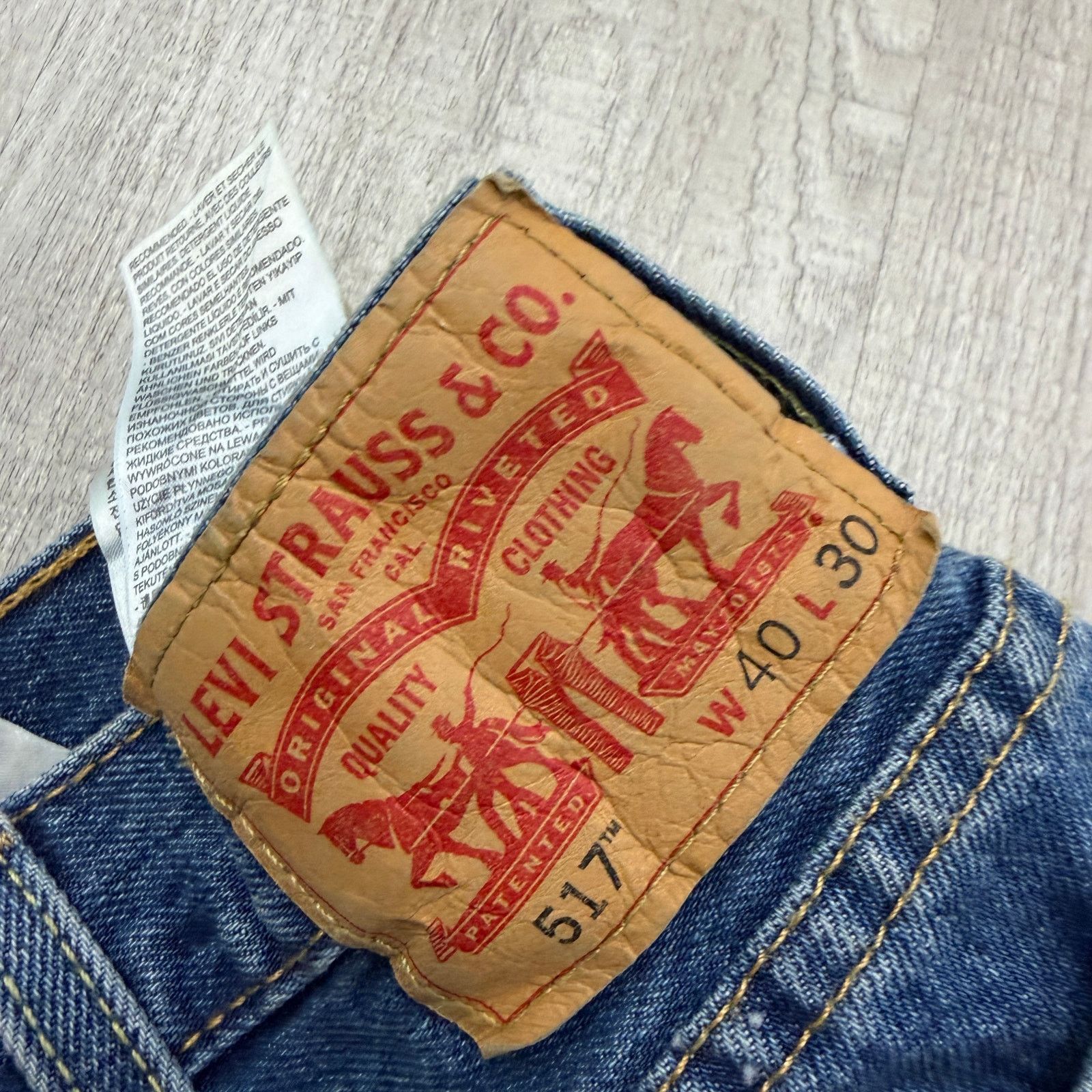 Levi's Levis 517 Boot Cut Jeans Men's 40x30 Blue Denim Western Size US 40 / EU 56 - 6 Thumbnail