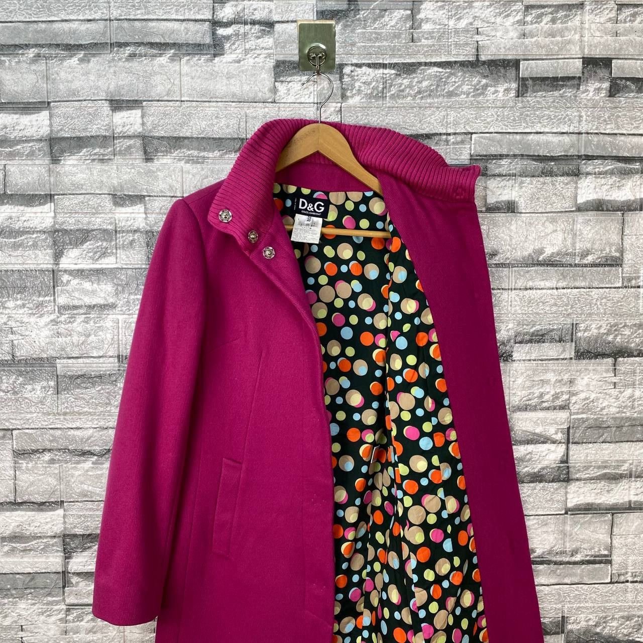 Dolce & Gabbana VINTAGE DOLCE&GABBANA ARCHIVE FUCHSIA BOILED WOOL SWING COAT Size S / US 4 / IT 40 - 10 Thumbnail