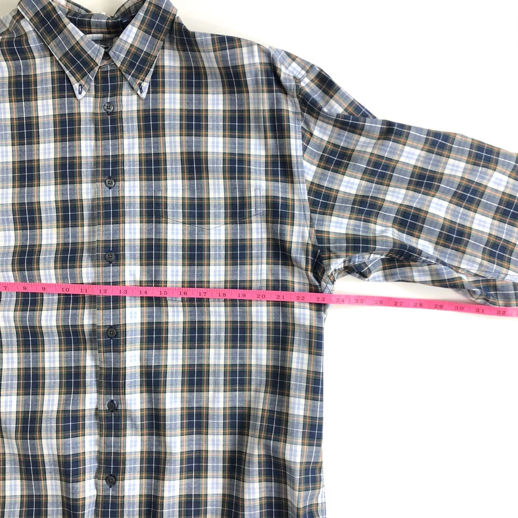 Gap Gap Mens Plaid Long Sleeve Shirt Large Blue Size US L / EU 52-54 / 3 - 3 Thumbnail