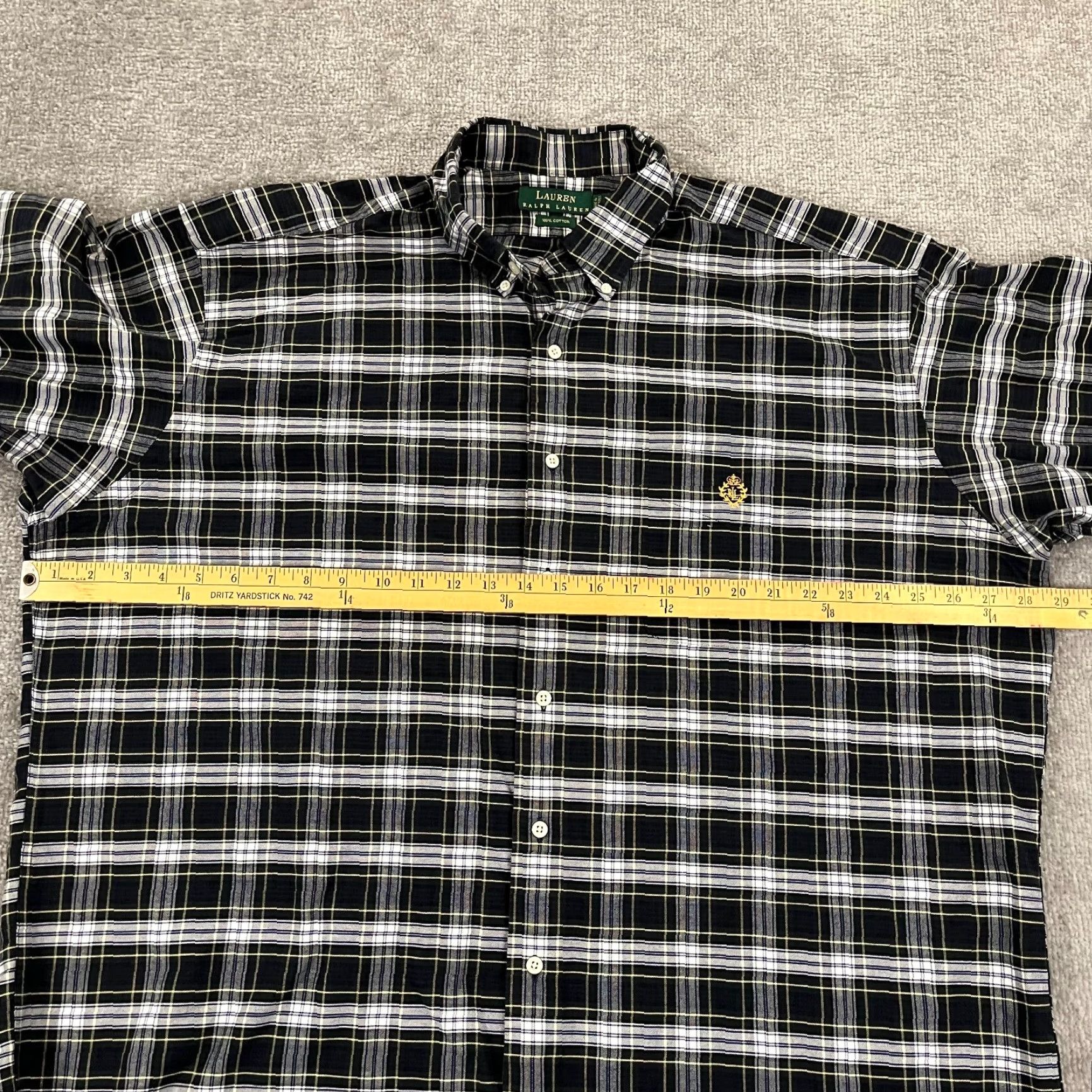 Ralph Lauren VINTAGE Lauren Ralph Lauren Dress Shirt Men XL Tartan Plaid Button-Down Long Sleeve Classic Casual Size US XL / EU 56 / 4 - 7 Thumbnail